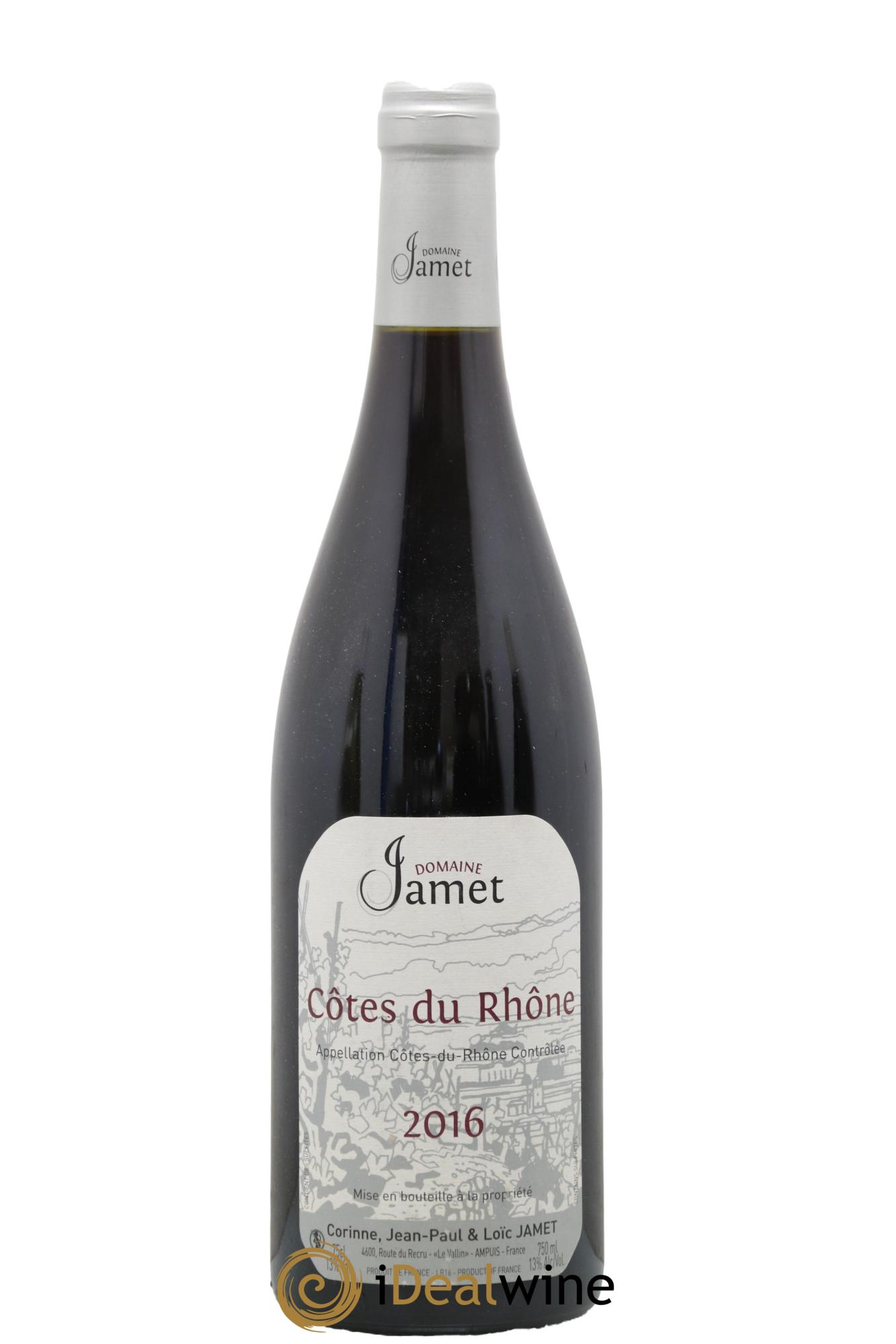 Côtes du Rhône Jamet (Domaine)  2016 - Lot de 1 bouteille - 0