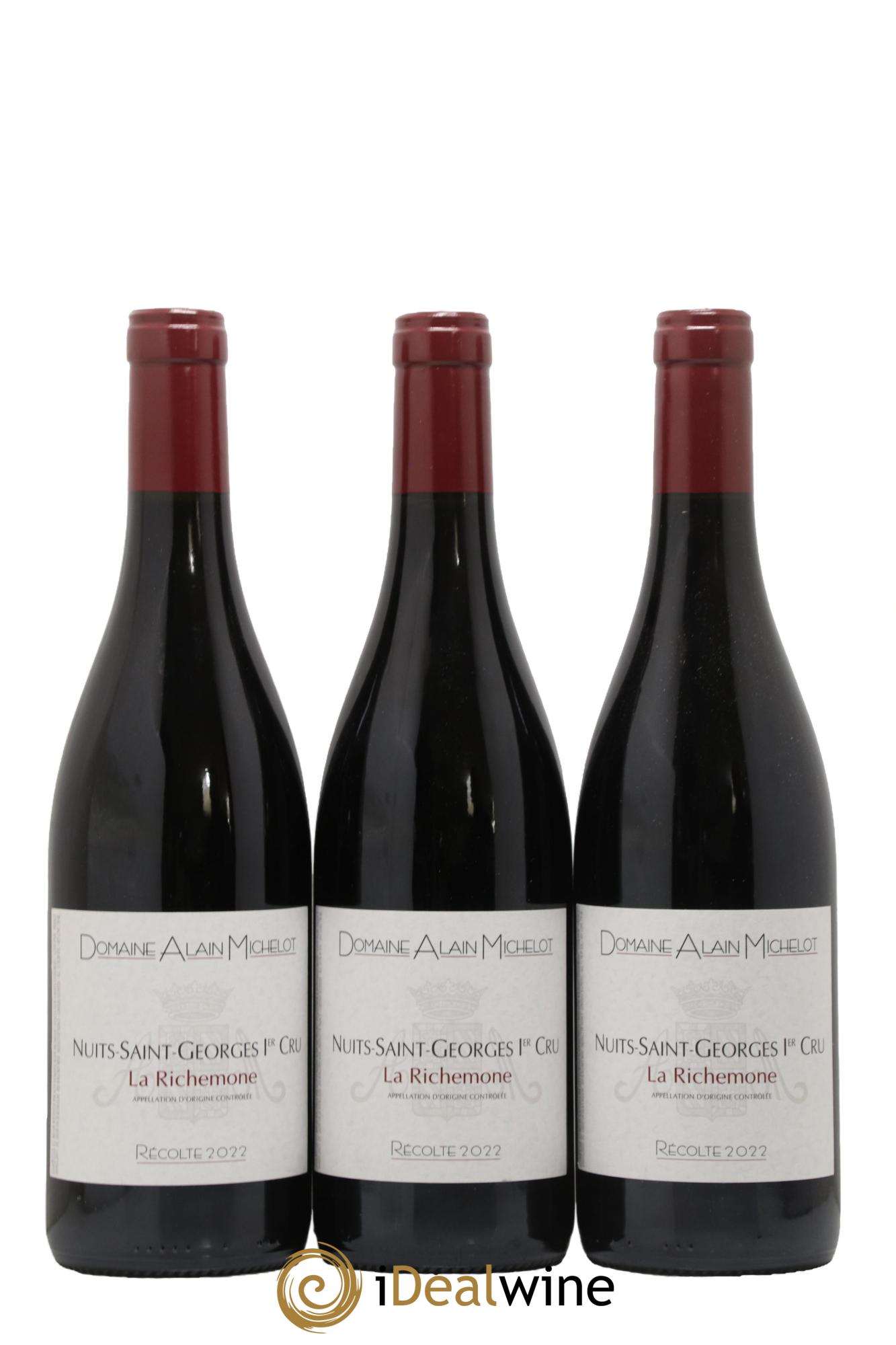 Nuits Saint-Georges 1er Cru La Richemone Alain Michelot (Domaine) 2022 - Lot of 3 bottles - 0