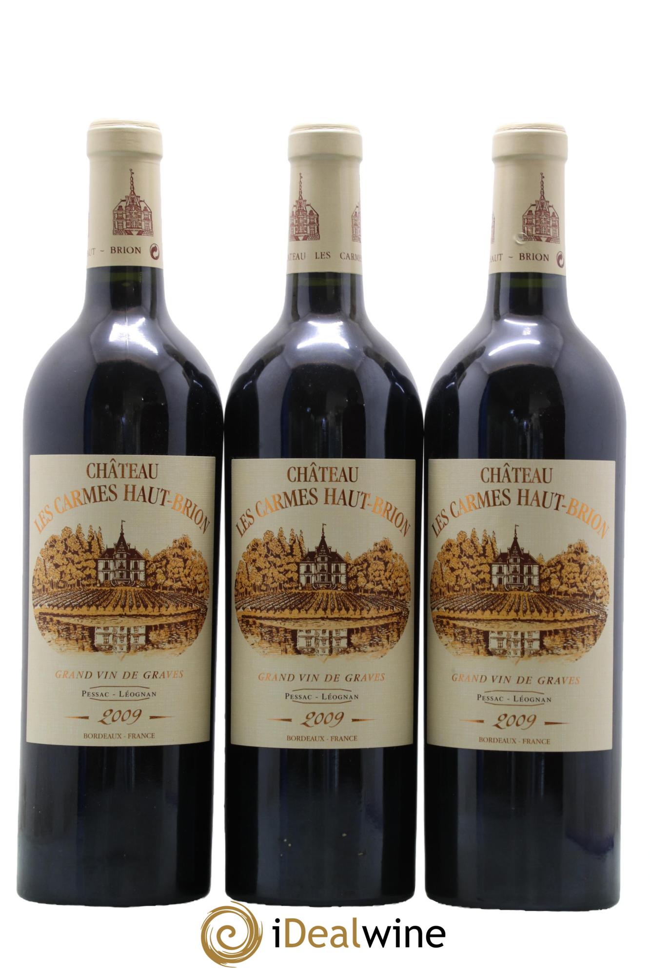 Château Les Carmes Haut-Brion 2009 - Lot of 3 bottles - 0