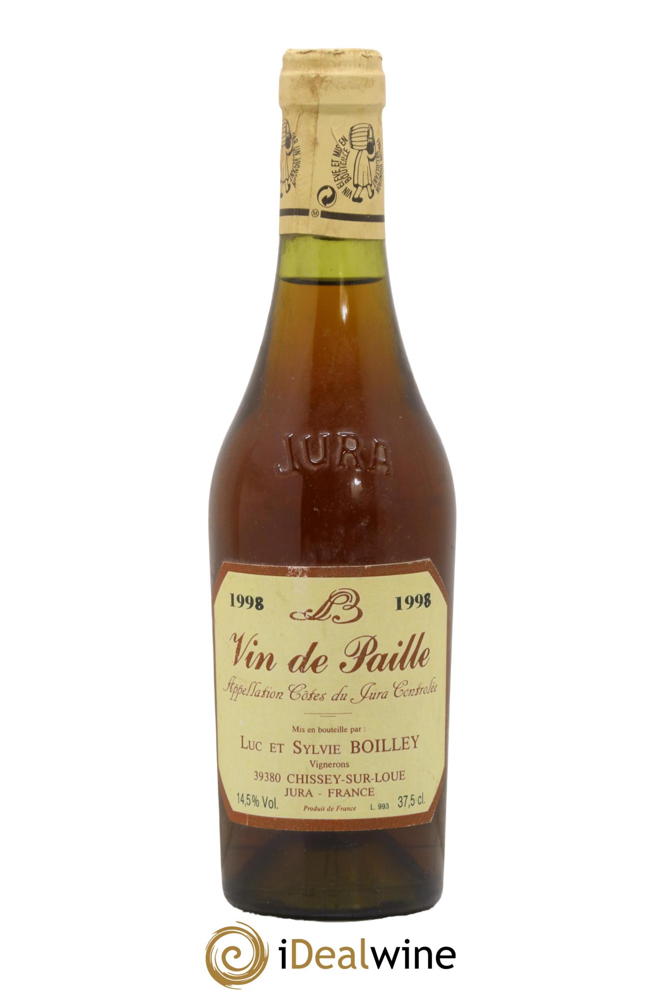 Côtes du Jura Vin de Paille Domaine Luc et Sylvie Boilley 1998 - Lot de 1 demi bouteille - 0