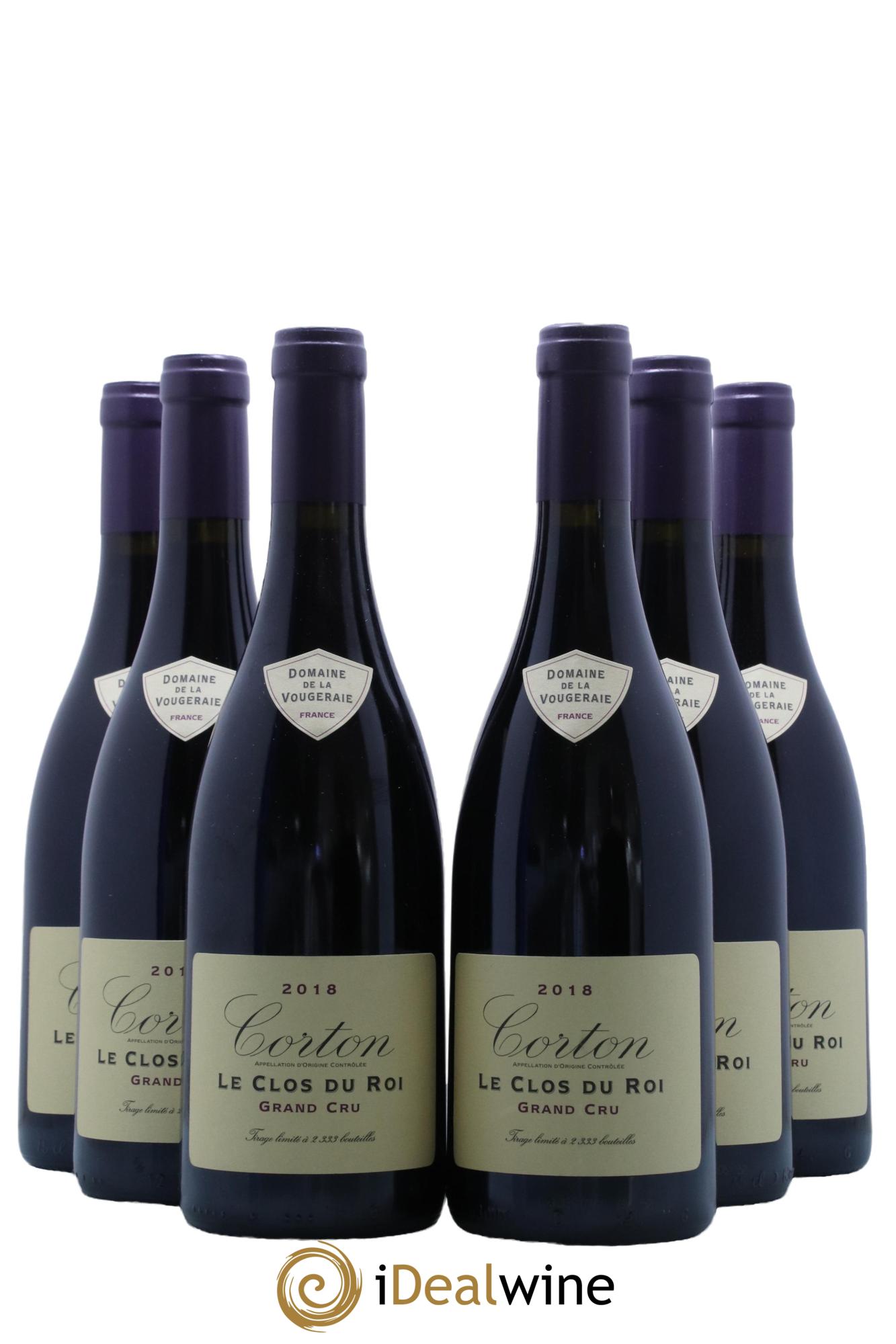 Corton Grand Cru Le Clos du Roi La Vougeraie 2018 - Lot de 6 bouteilles - 0