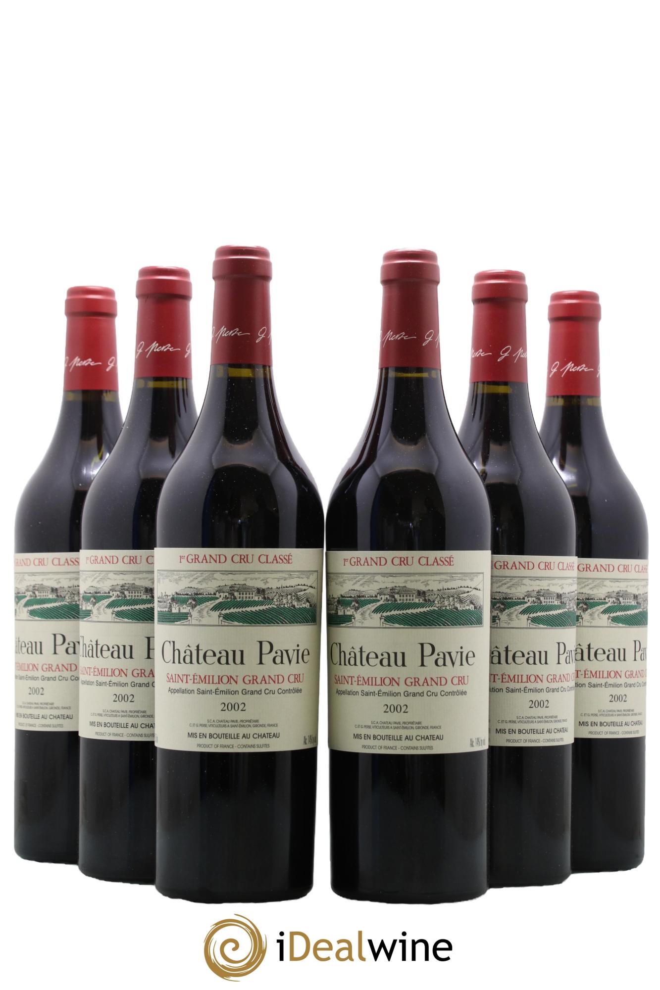 Château Pavie 1er Grand Cru Classé A 2002 - Lot de 6 bouteilles - 0