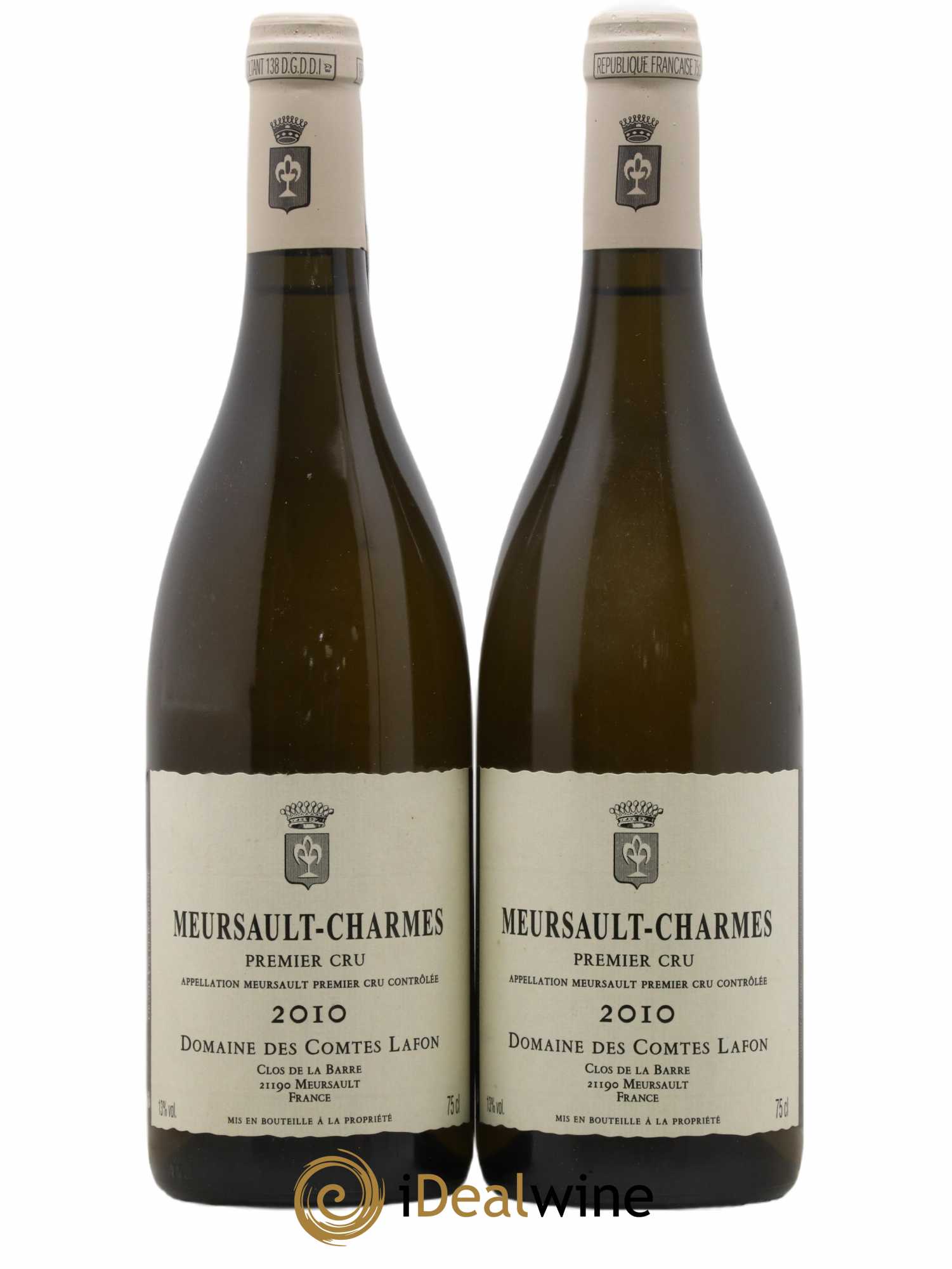 Meursault 1er Cru Charmes Comtes Lafon (Domaine des) 2010 - Lot de 2 bouteilles - 0