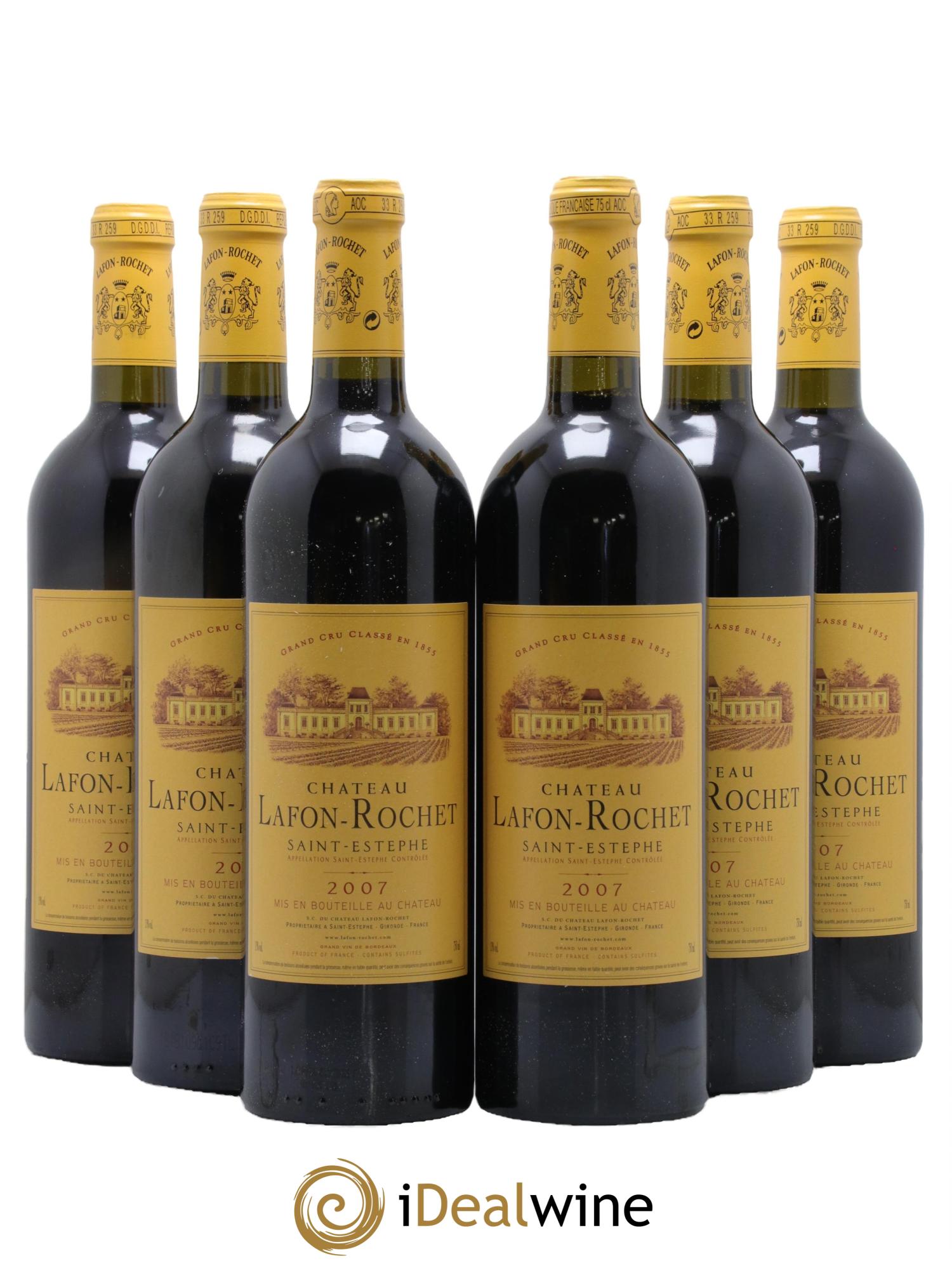 Château Lafon Rochet 4ème Grand Cru Classé 2007 - Lot of 6 bottles - 0