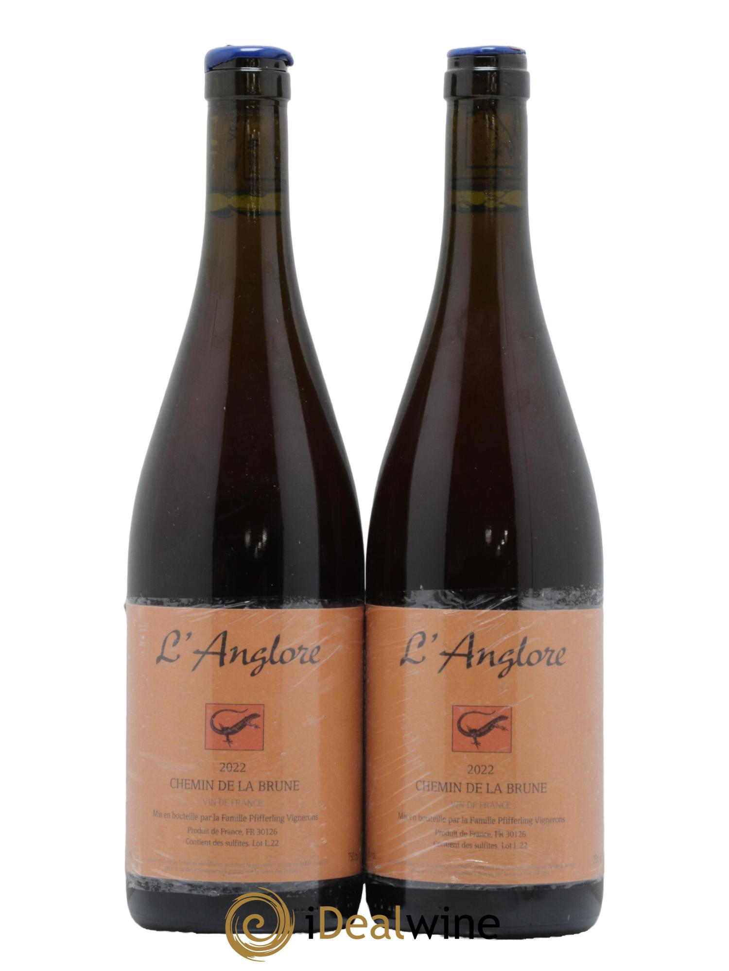 Vin de France Chemin de la brune L'Anglore  2022 - Lot of 2 bottles - 0