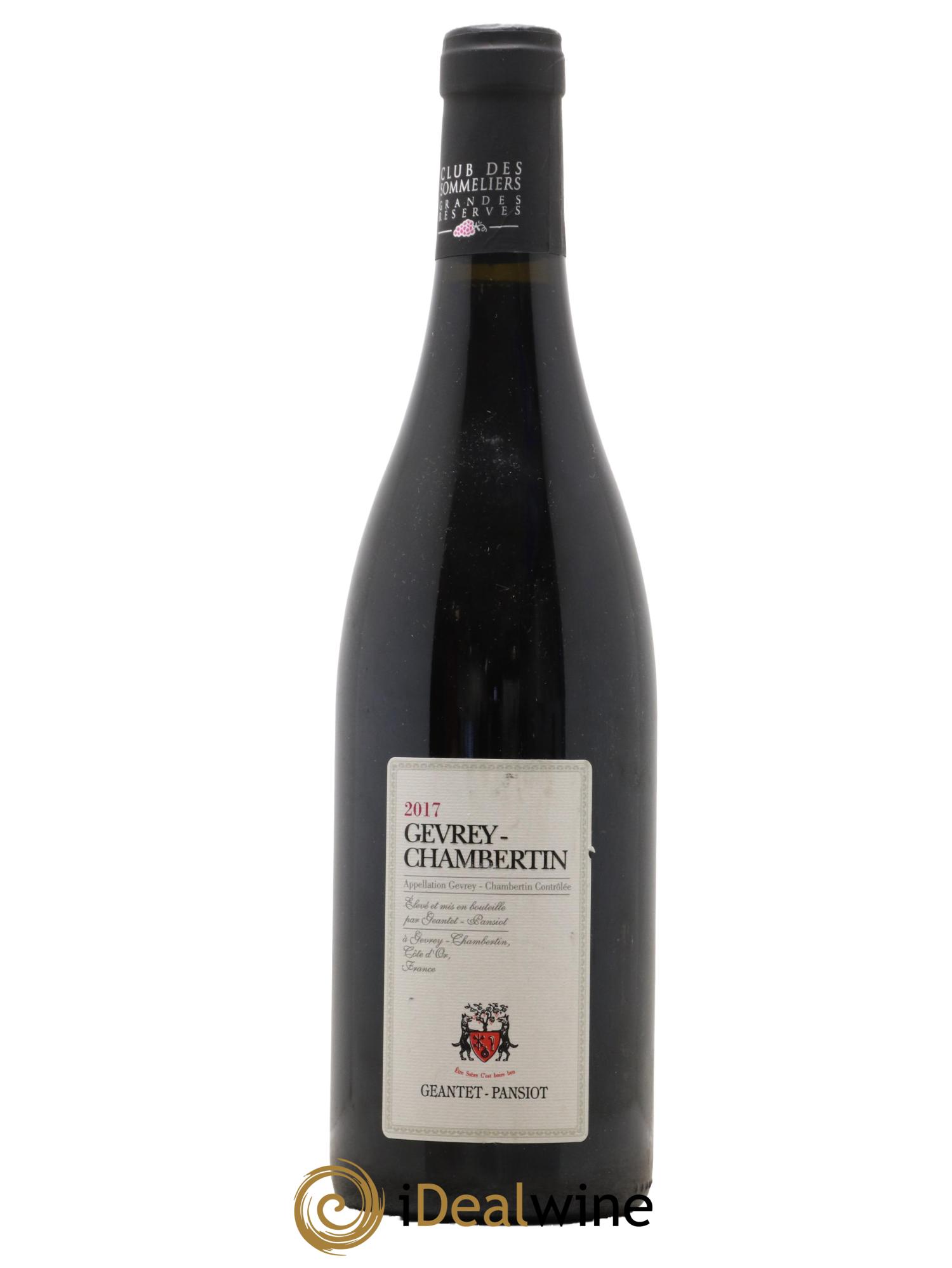 Gevrey-Chambertin Domaine Geantet-Pansiot Club des Sommeliers 2017 - Lot de 1 bouteille - 0