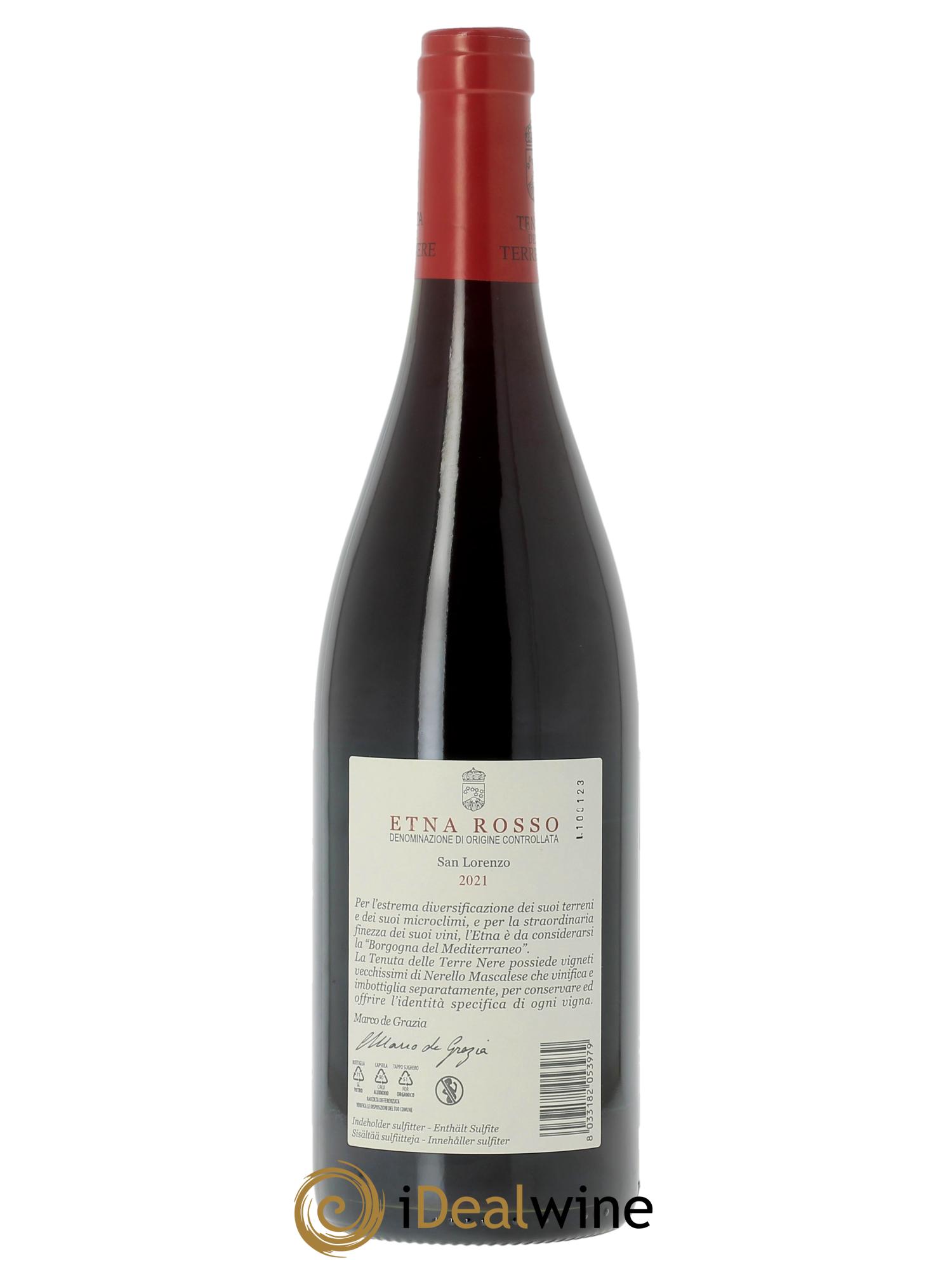 Etna Rosso DOC Tenuta delle Terre Nere San Lorenzo  2021 - Posten von 1 Flasche - 1