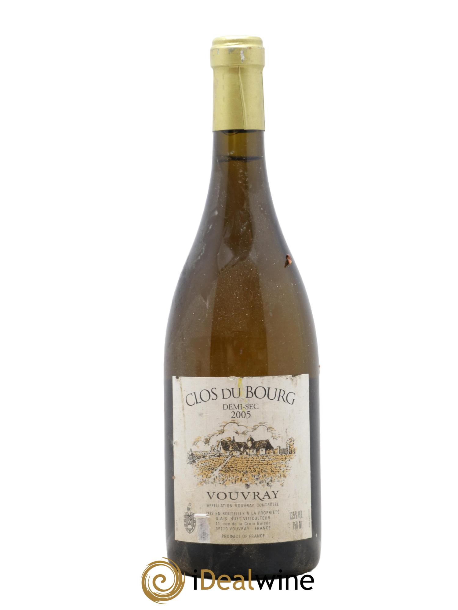 Vouvray Clos du Bourg Demi-Sec Domaine Huet 2005 - Lot of 1 bottle - 0