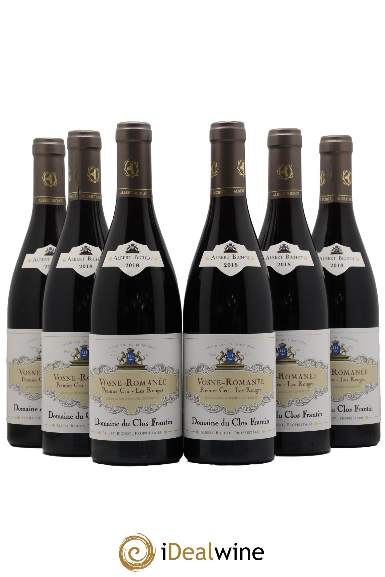 Vosne-Romanée 1er Cru Les Rouges Clos Frantin - Albert Bichot  2018 - Lot de 6 bouteilles - 0