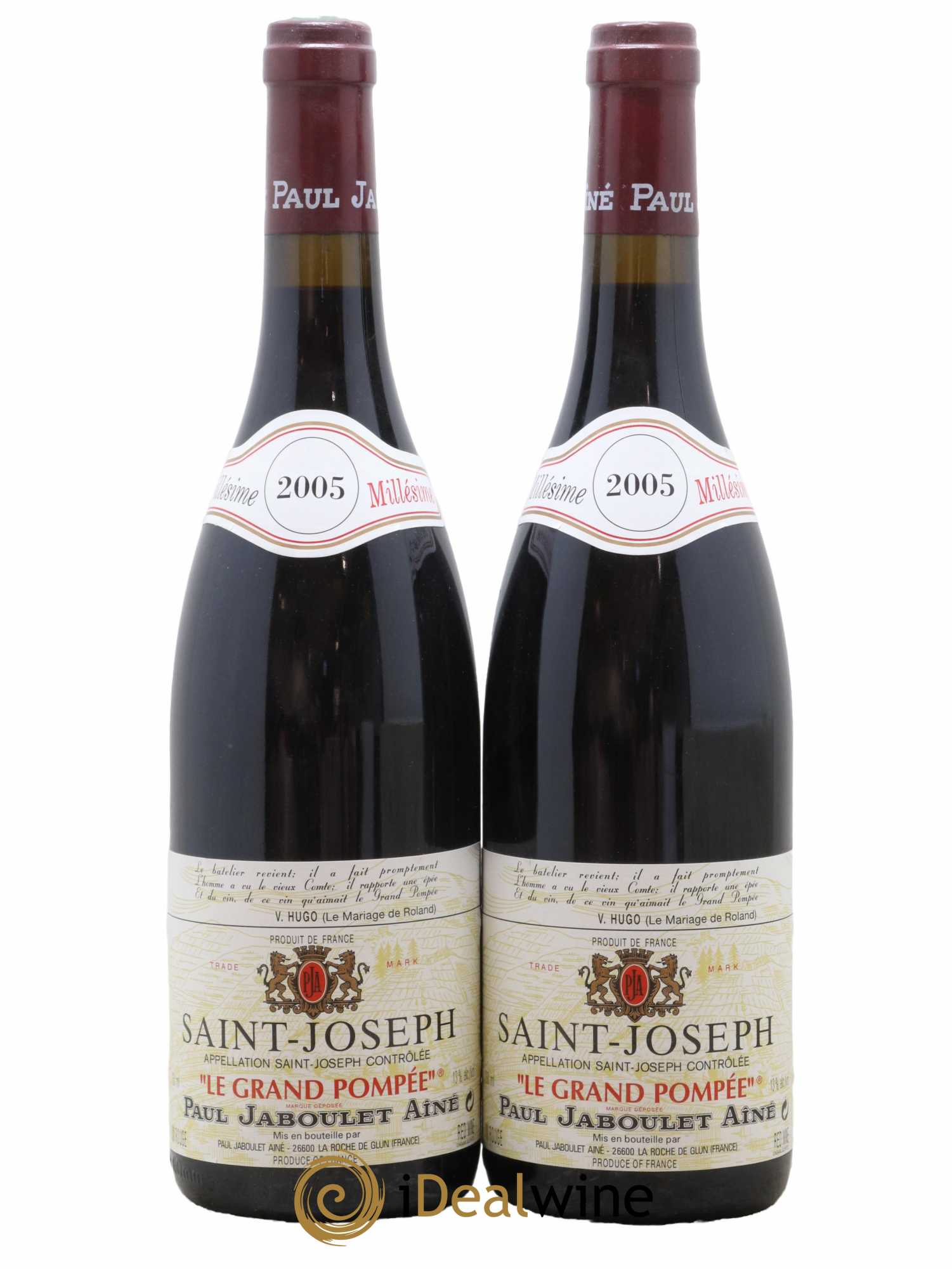 Saint-Joseph Le Grand Pompée Paul Jaboulet Ainé 2005 - Lot de 2 bouteilles - 0