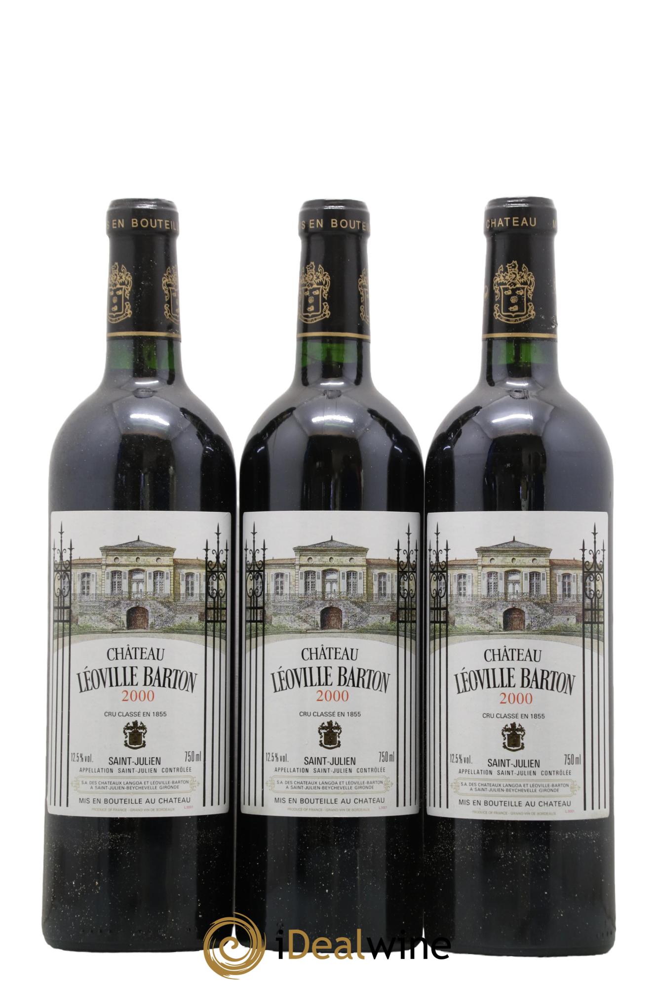 Château Léoville Barton 2ème Grand Cru Classé 2000 - Posten von 3 Flaschen - 0