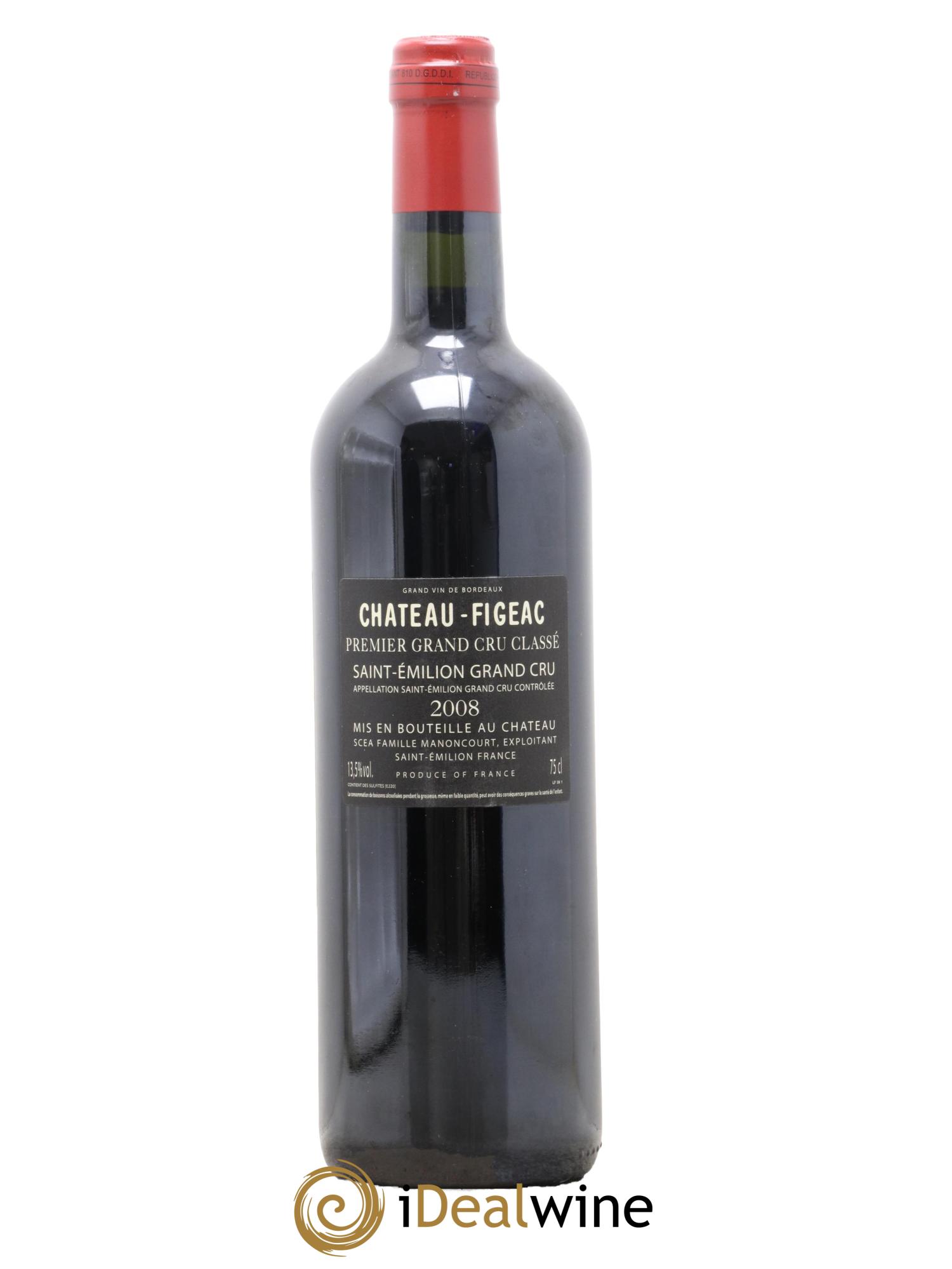 Château Figeac 1er Grand Cru Classé A 2008 - Posten von 1 Flasche - 1