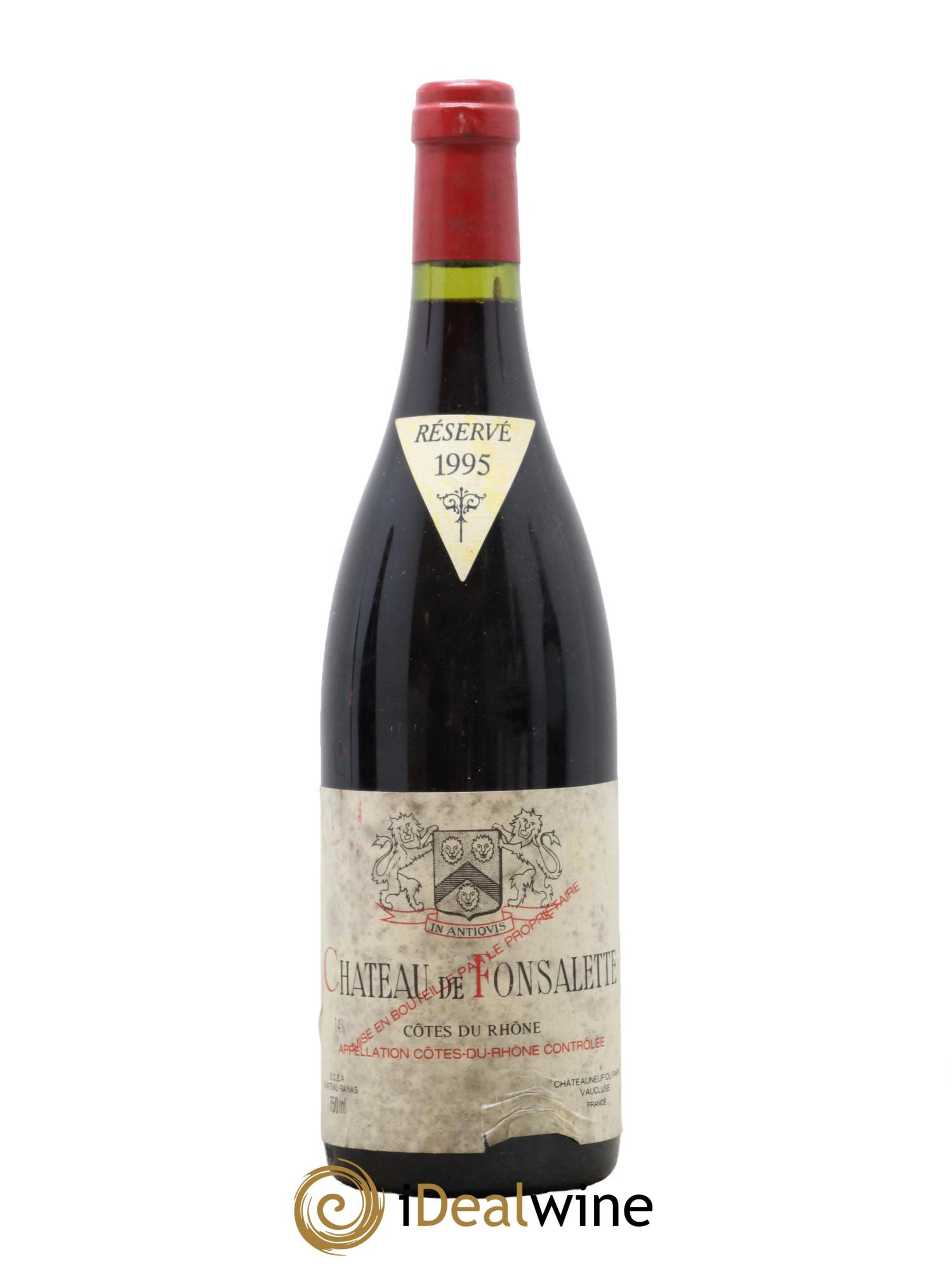 Côtes du Rhône Château de Fonsalette Emmanuel Reynaud 1995 - Posten von 1 Flasche - 0