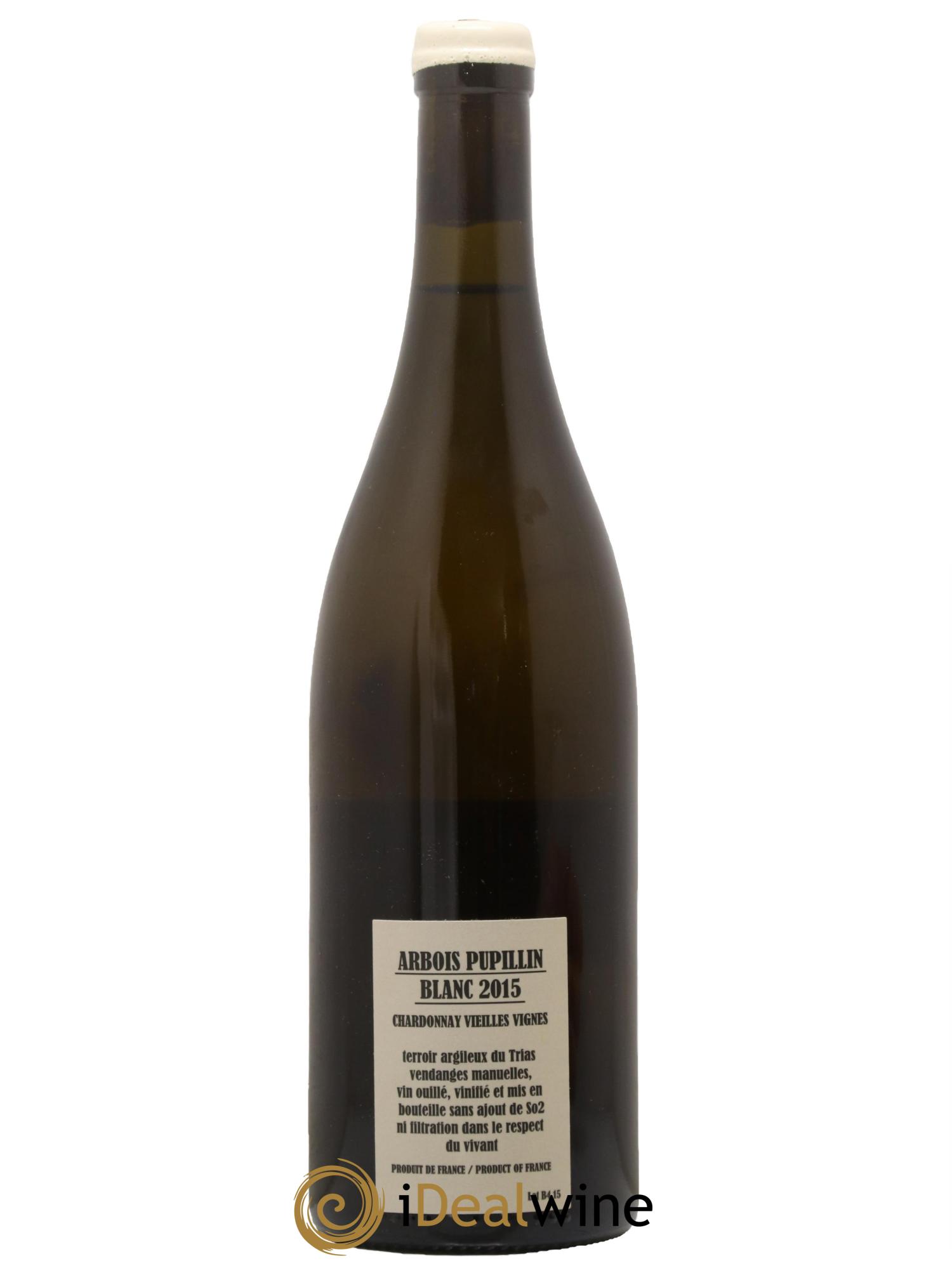 Arbois Pupillin Chardonnay Vieilles Vignes  Adeline Houillon & Renaud Bruyère 2015 - Lotto di 1 bottiglia - 1