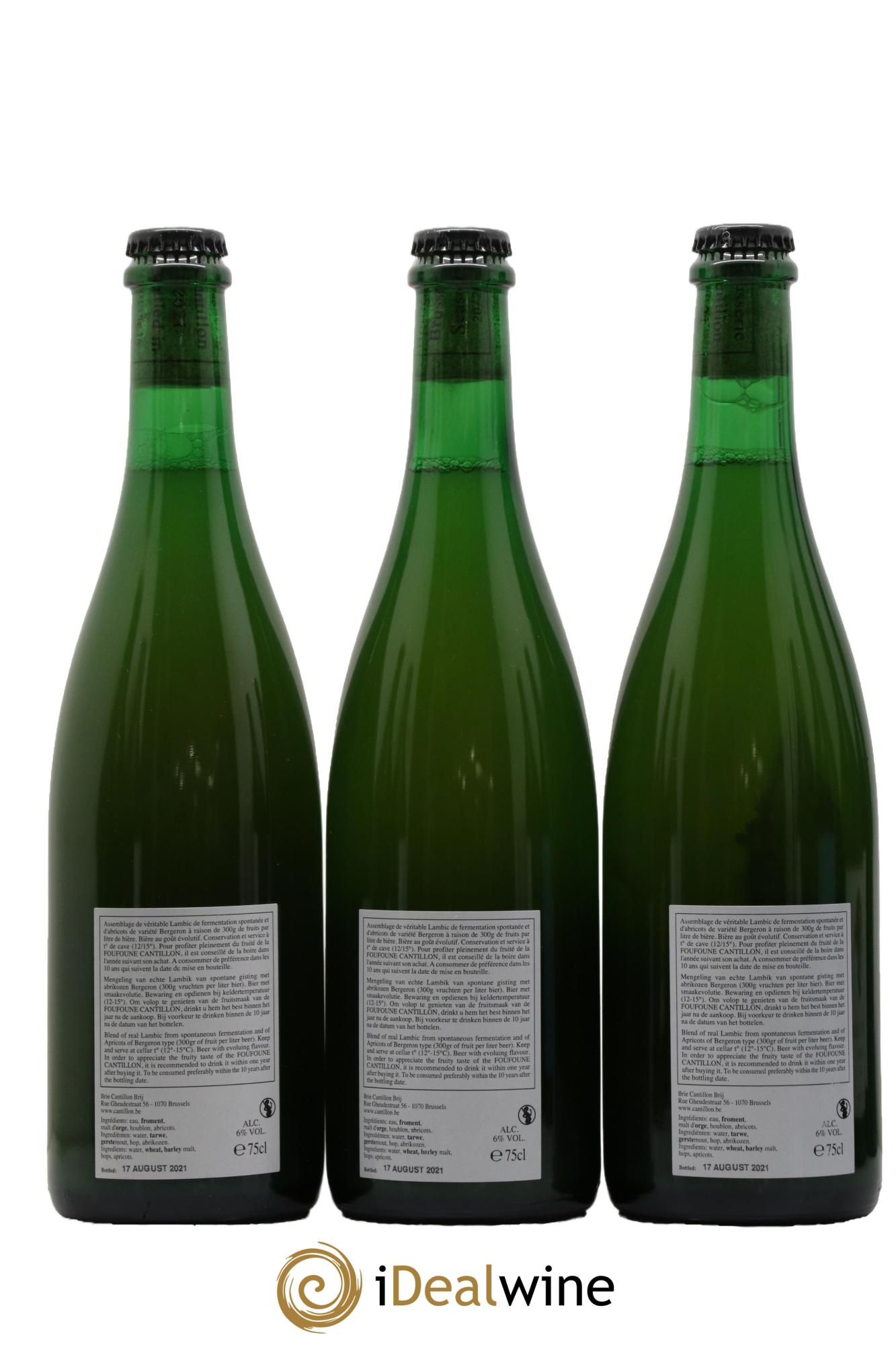 Bière Cantillon Fou' Foune Lambic Mise 2021 - Posten von 3 Flaschen - 1