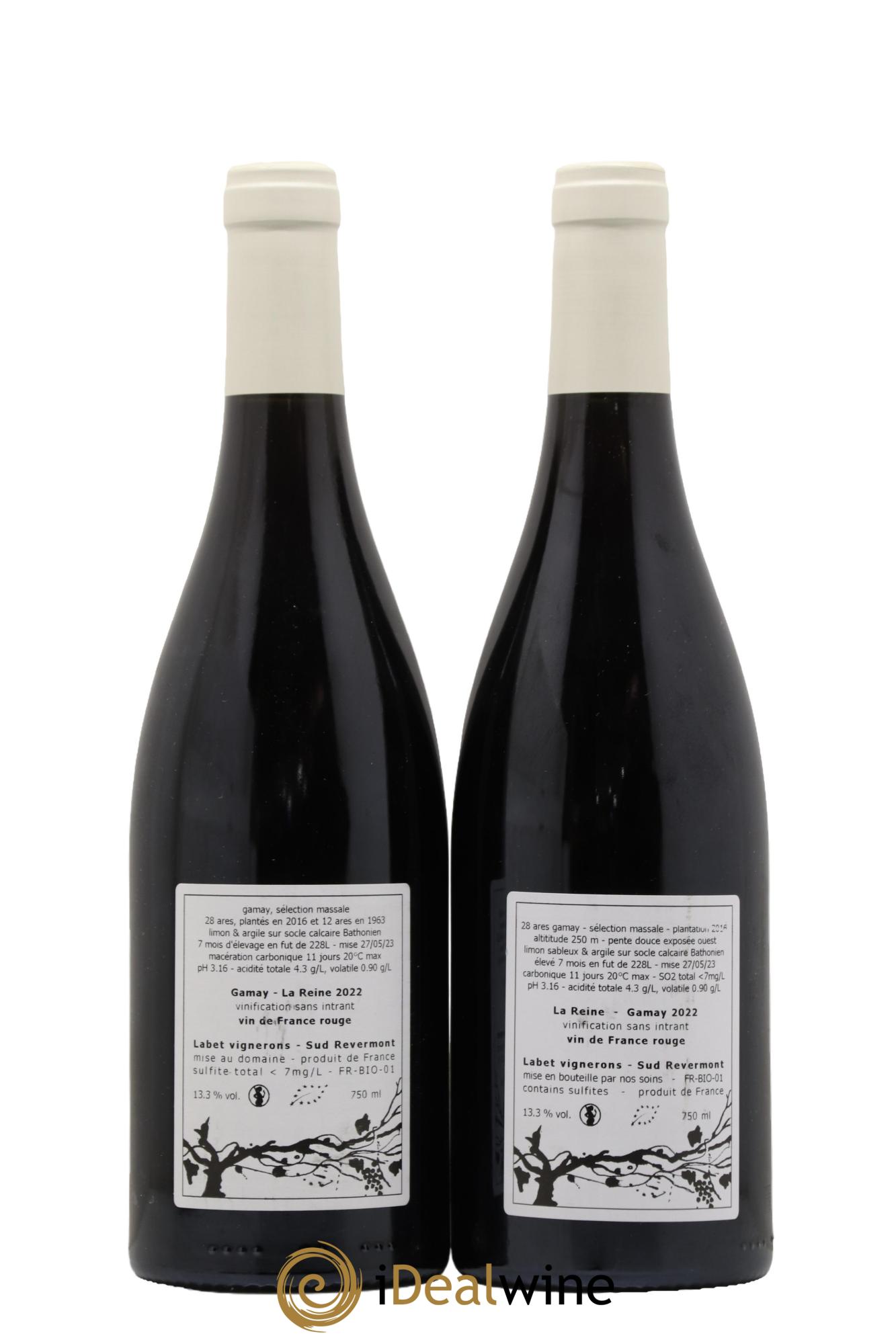 Vin de France Gamay La Reine Labet (Domaine)  2022 - Lot de 2 bouteilles - 1