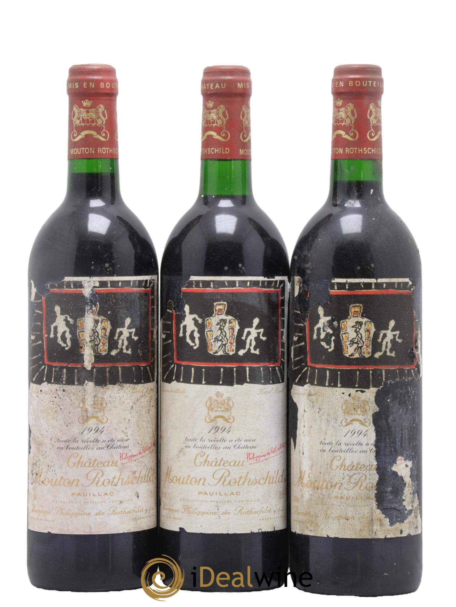 Château Mouton Rothschild 1er Grand Cru Classé 1994 - Lotto di 3 bottiglie - 0