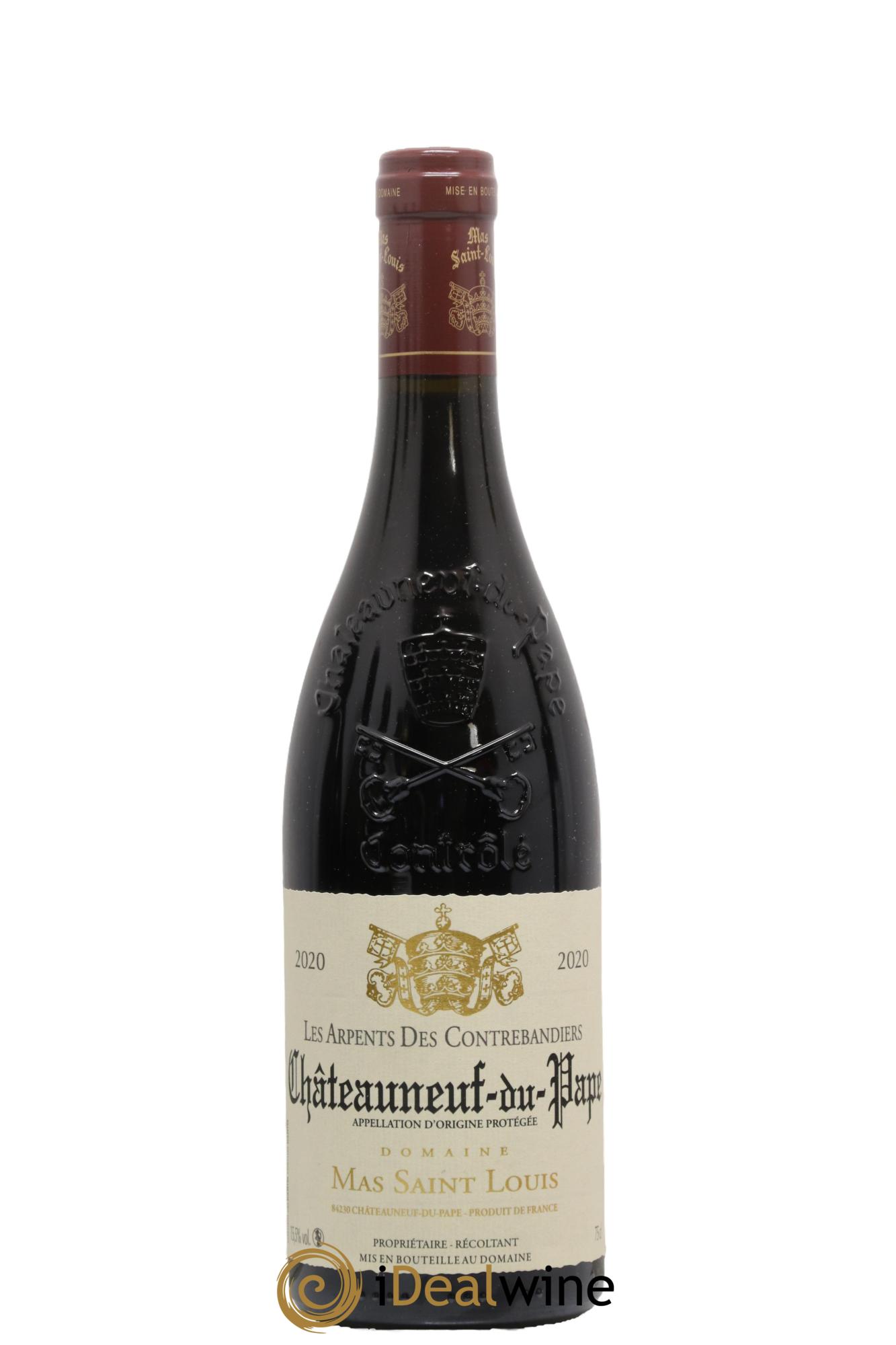 Châteauneuf-du-Pape Les Arpents des Contrebandiers Mas Saint-Louis 2020 - Lot of 1 bottle - 0