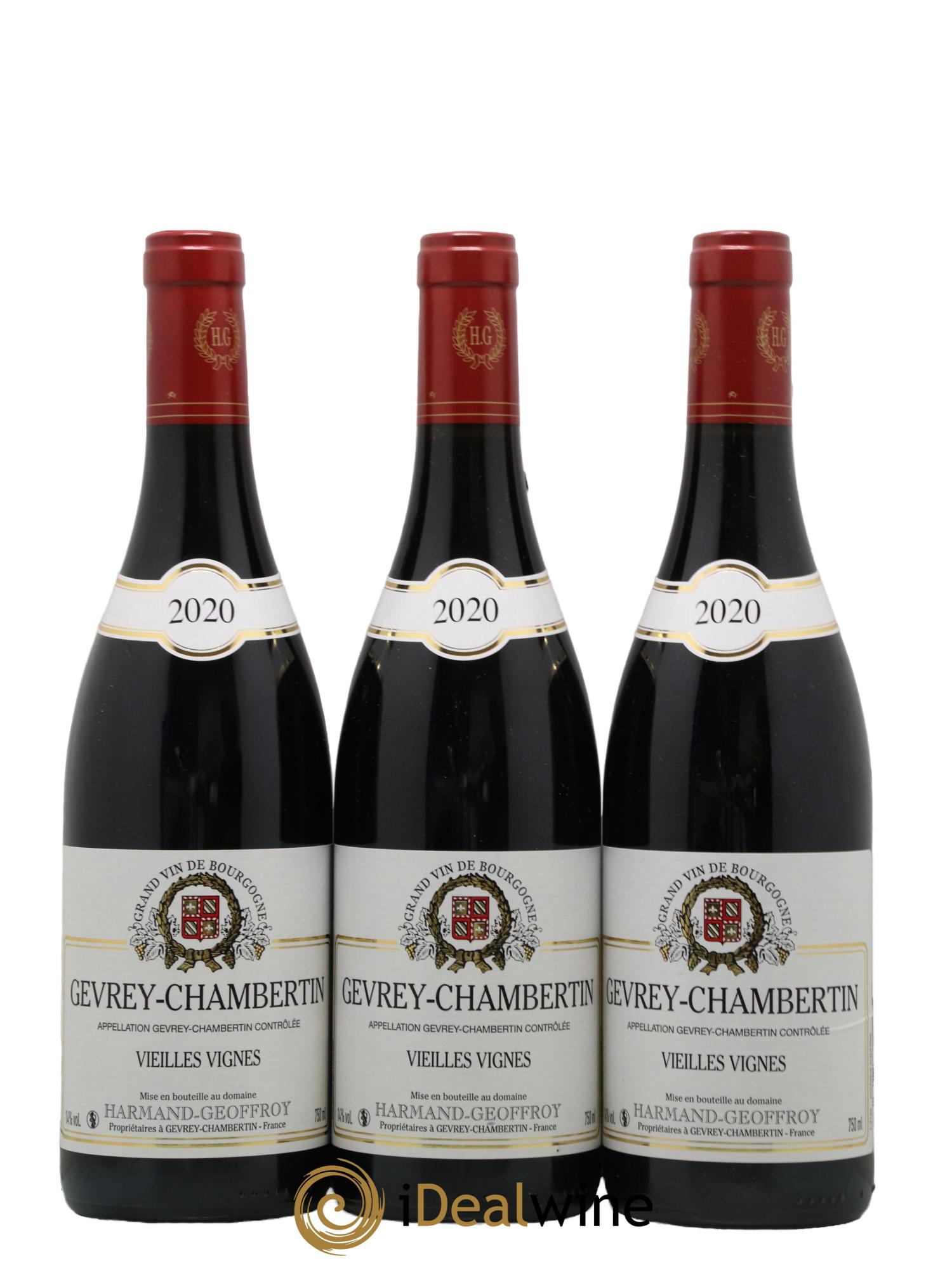 Gevrey-Chambertin Vieilles vignes Harmand-Geoffroy (Domaine)  2020 - Lotto di 3 bottiglie - 0