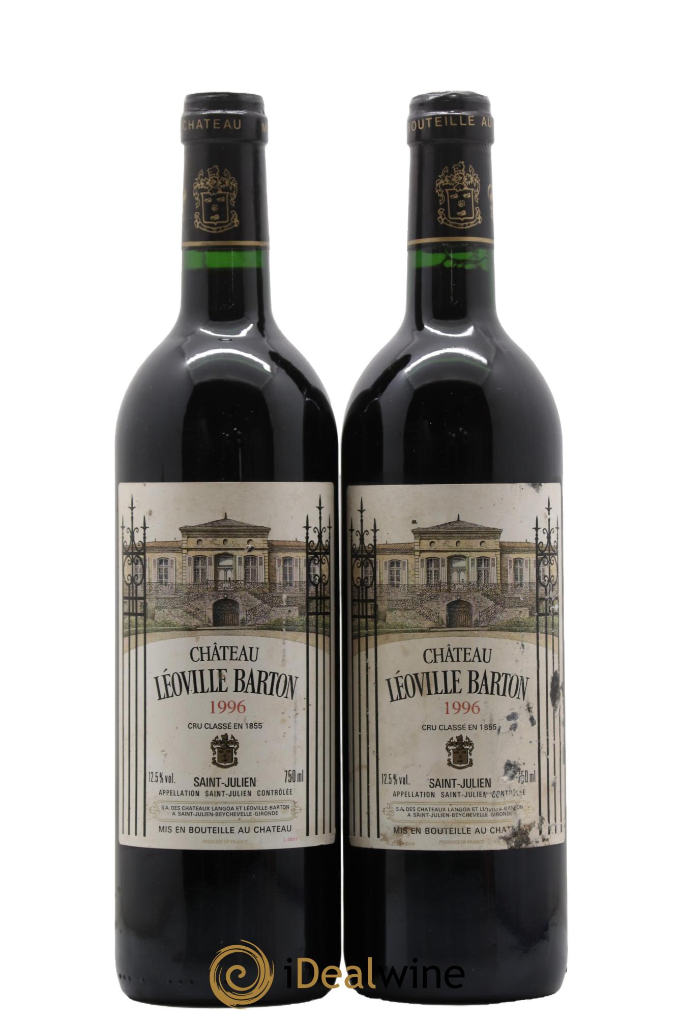 Château Léoville Barton 2ème Grand Cru Classé 1996 - Posten von 2 Flaschen - 0