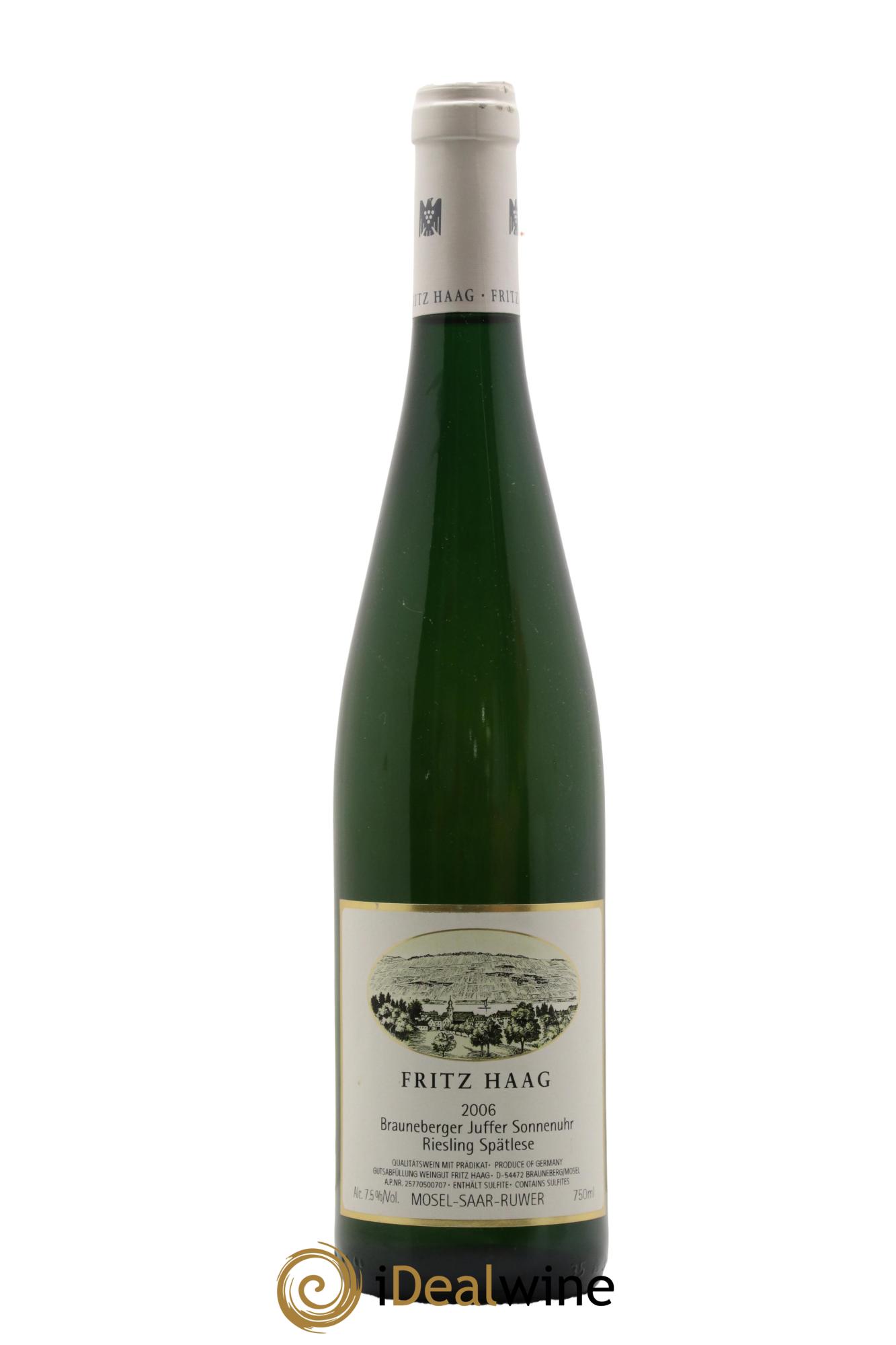 Riesling Fritz Haag Brauneberger Juffer Sonnenuhr Spätlese 2006 - Lotto di 1 bottiglia - 0