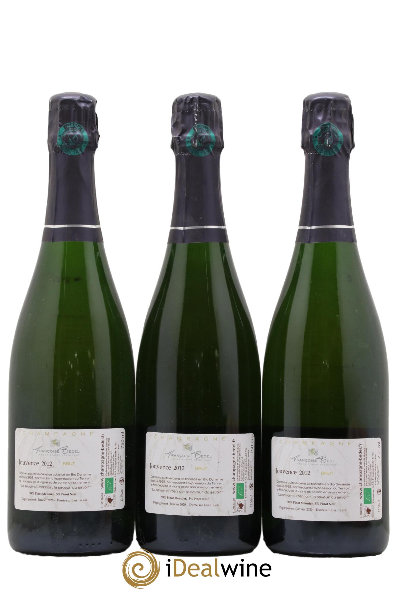 Jouvence Extra-Brut Françoise Bedel et Fils 2012 - Posten von 3 Flaschen - 1