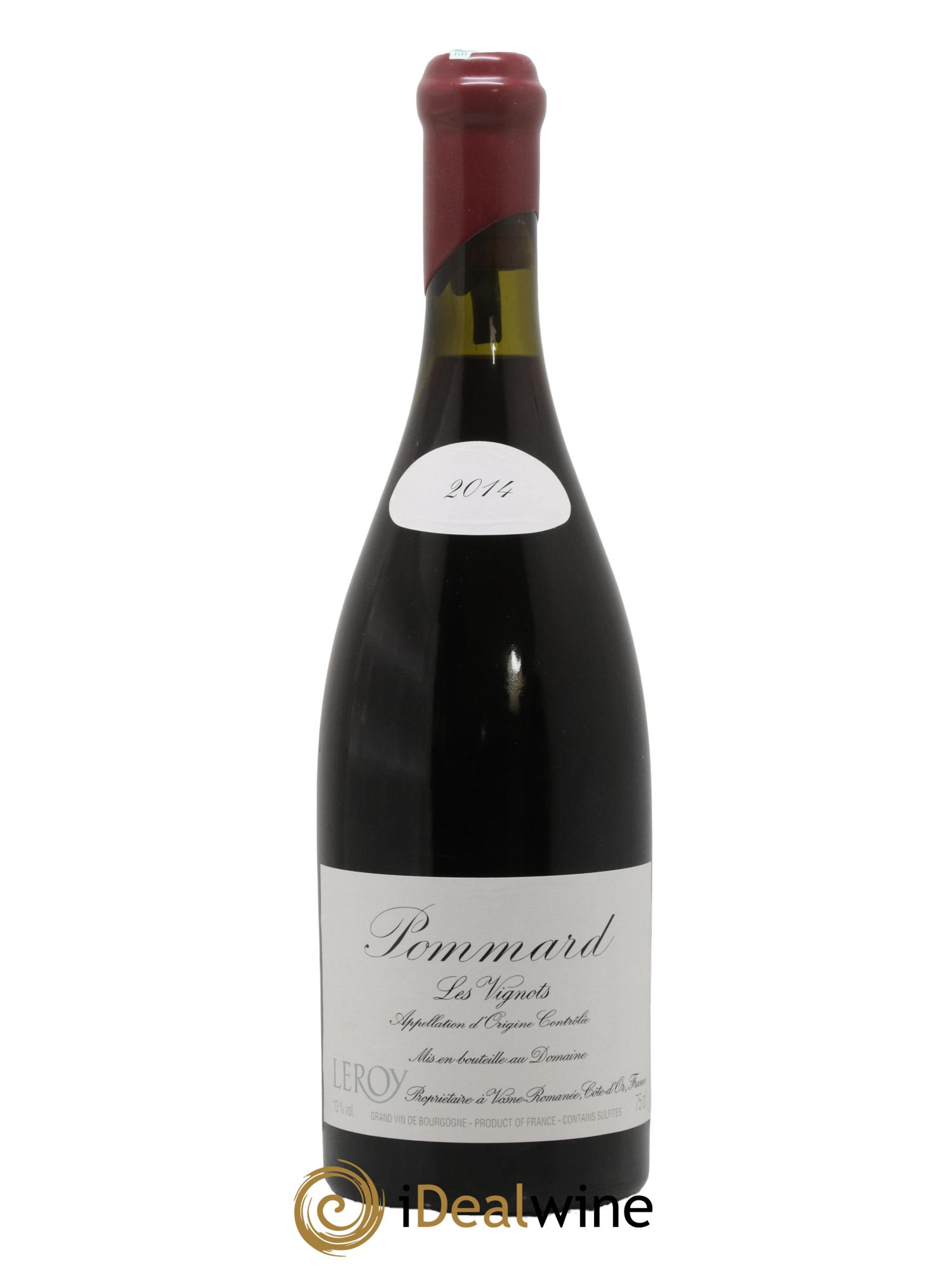 Pommard Les Vignots Leroy (Domaine) 2014 - Posten von 1 Flasche - 0