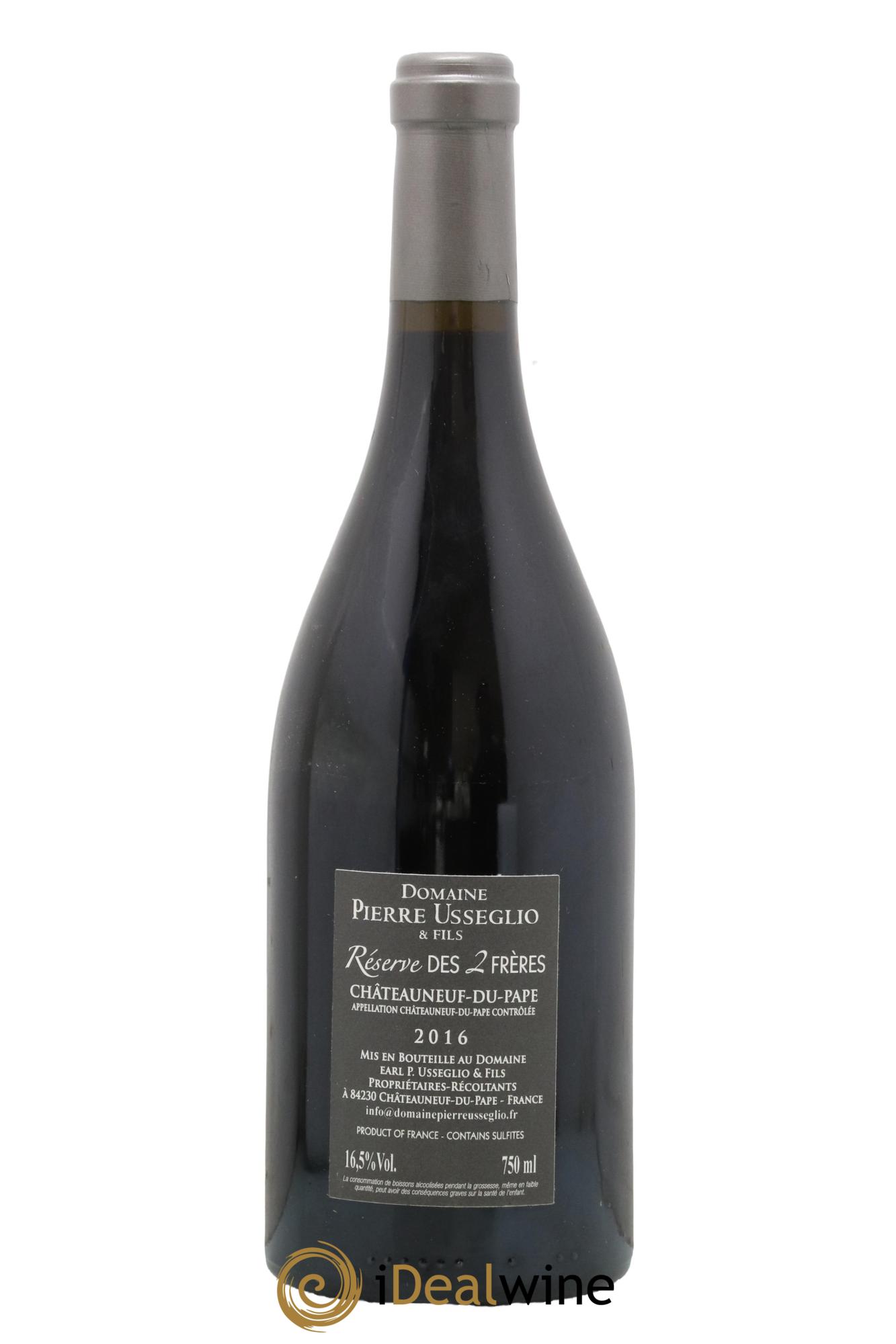 Châteauneuf-du-Pape Réserve des 2 frères Pierre Usseglio & Fils 2016 - Lot de 1 bouteille - 1