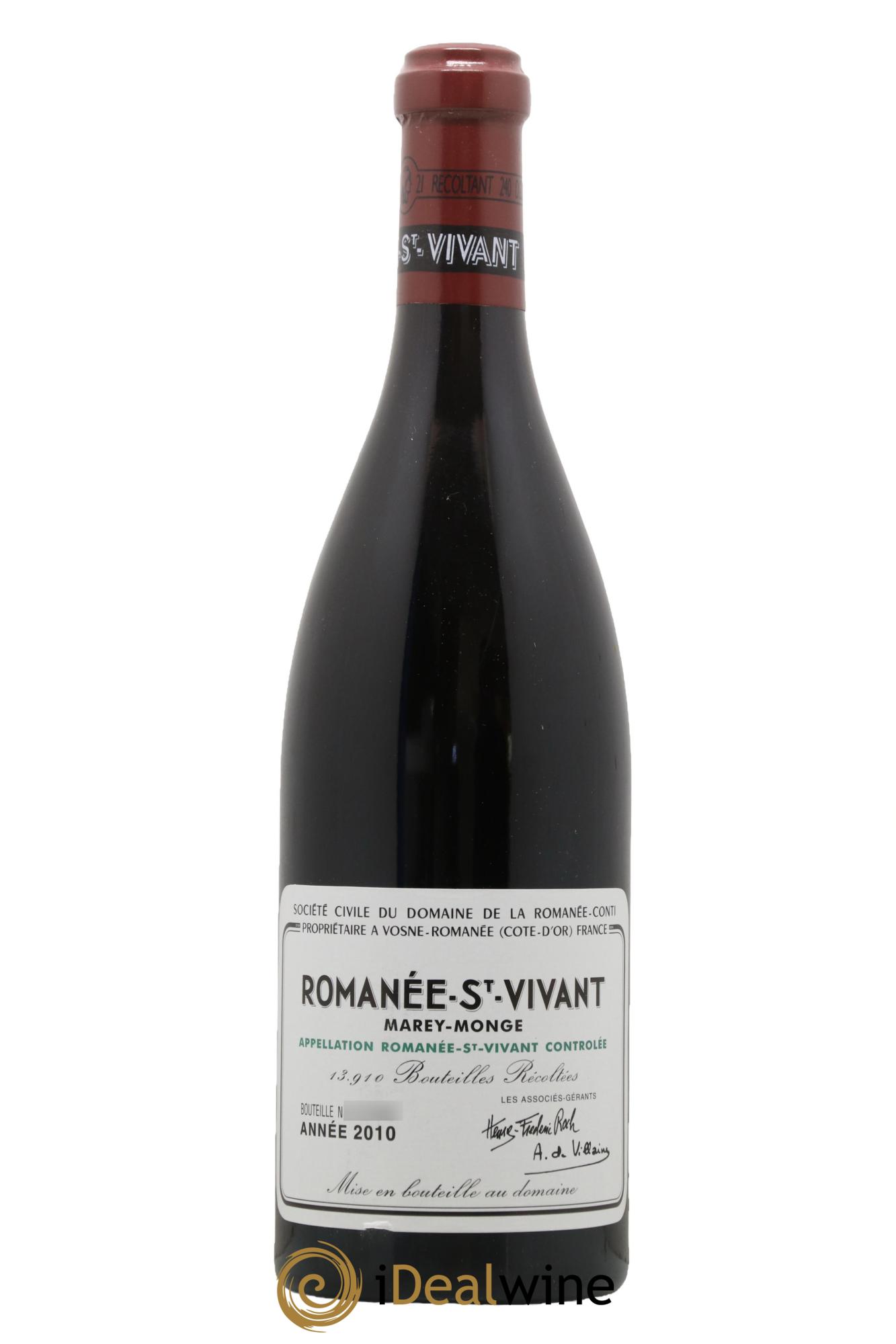 Romanée-Saint-Vivant Grand Cru Domaine de la Romanée-Conti 2010 - Lotto di 1 bottiglia - 0