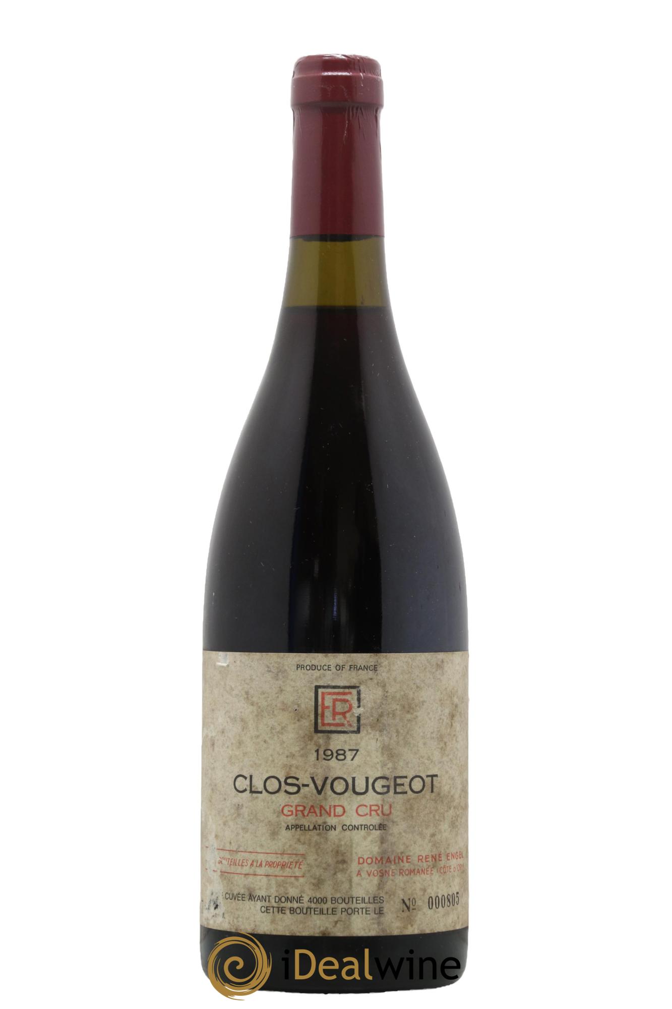 Clos de Vougeot Grand Cru Domaine René Engel - Domaine Eugénie 1987 - Lotto di 1 bottiglia - 0