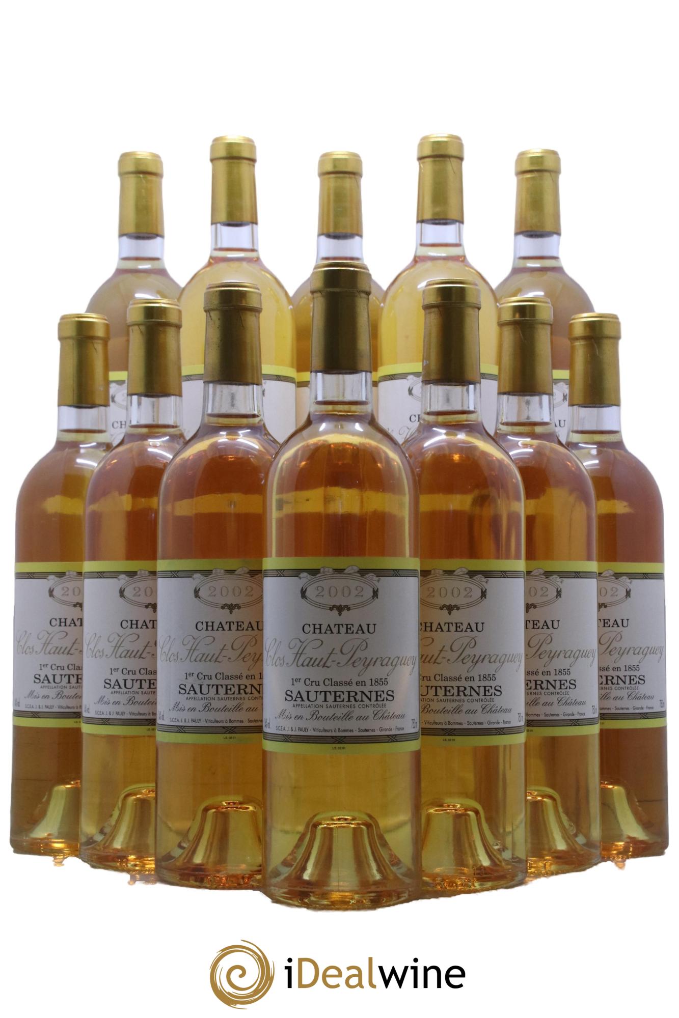 Clos Haut-Peyraguey 1er Grand Cru Classé  2002 - Lot de 12 bouteilles - 0