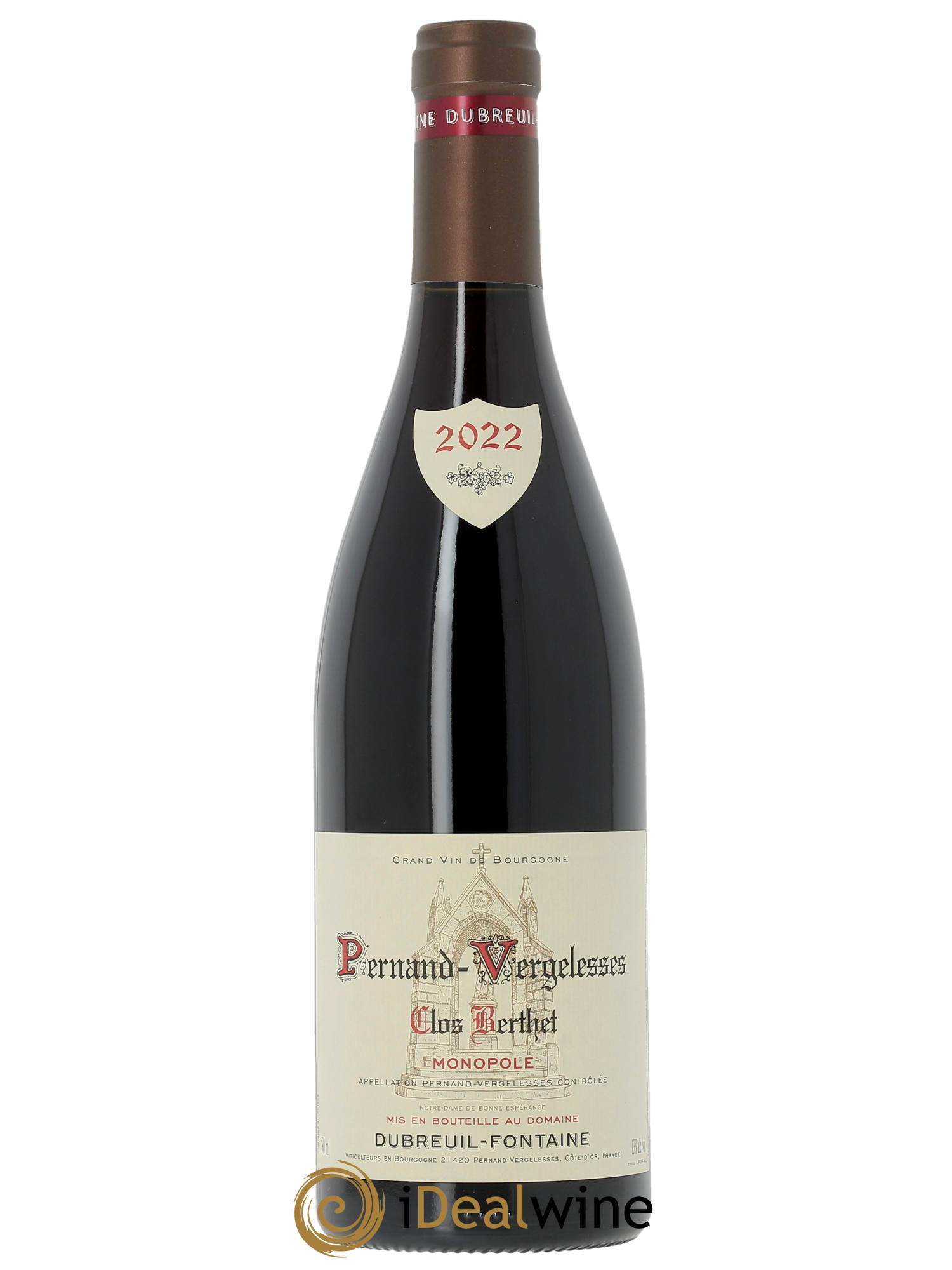 Pernand-Vergelesses Clos Berthet Domaine Dubreuil Fontaine  2022 - Posten von 1 Flasche - 0