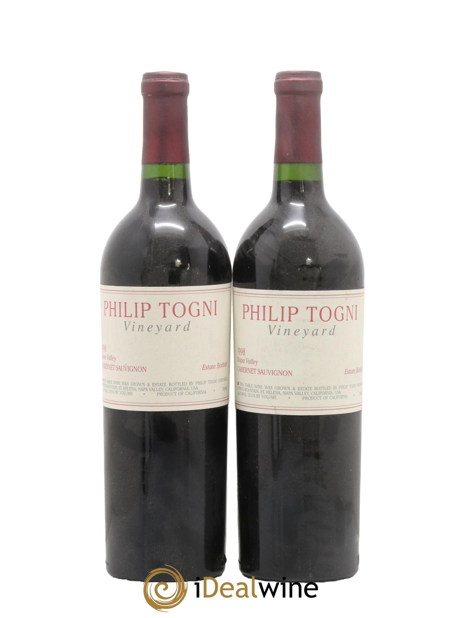 Napa Valley Philip Togni Cabernet Sauvignon 1998 - Lot of 2 bottles - 0