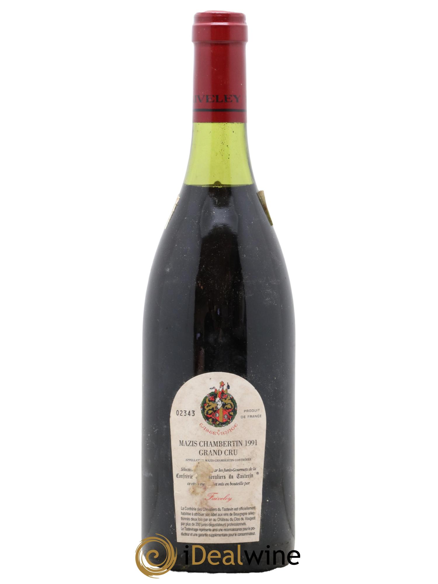 Mazis-Chambertin Grand Cru Faiveley  1991 - Lot de 1 bouteille - 1