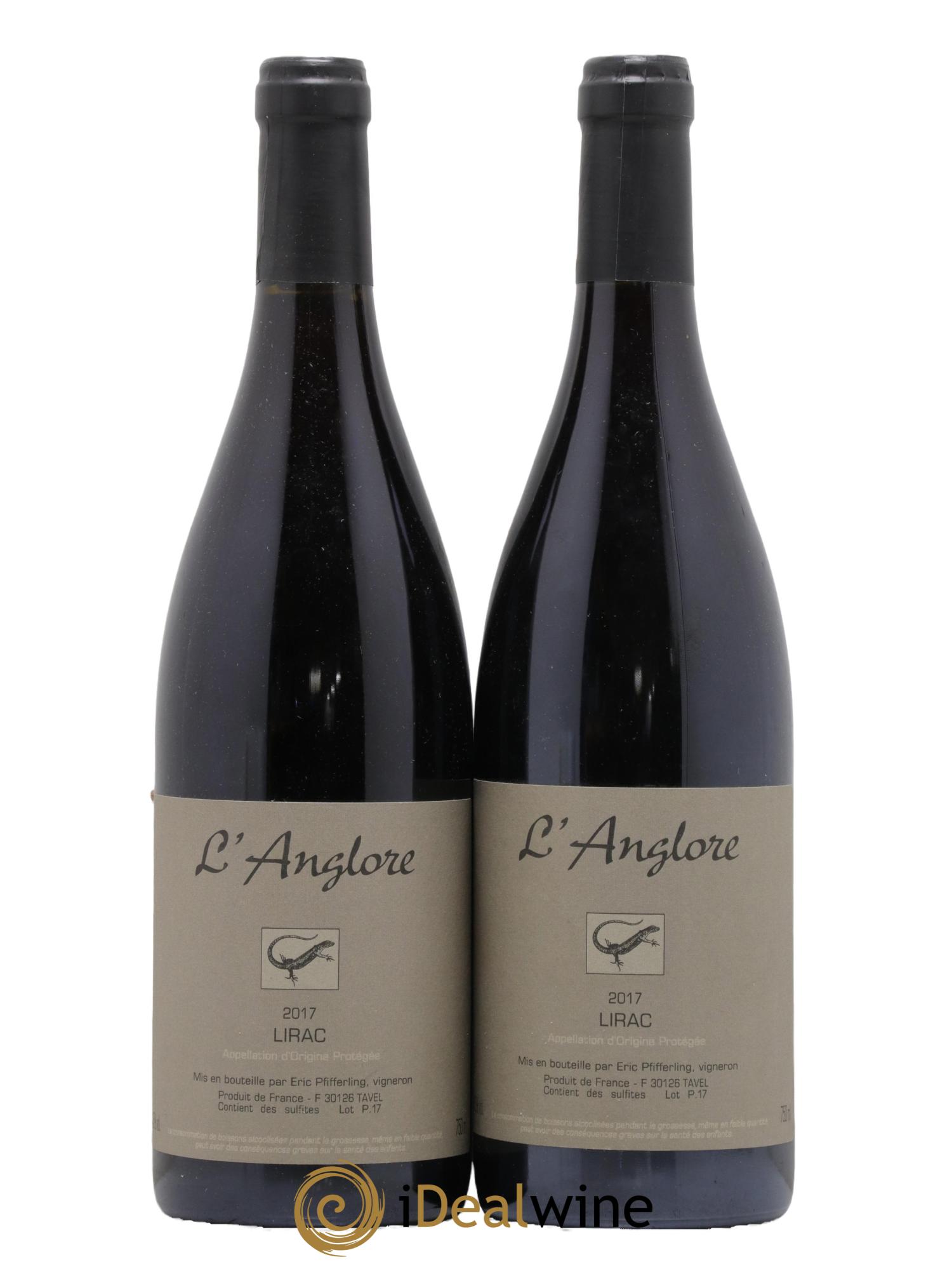 Lirac L'Anglore 2017 - Lot of 2 bottles - 0