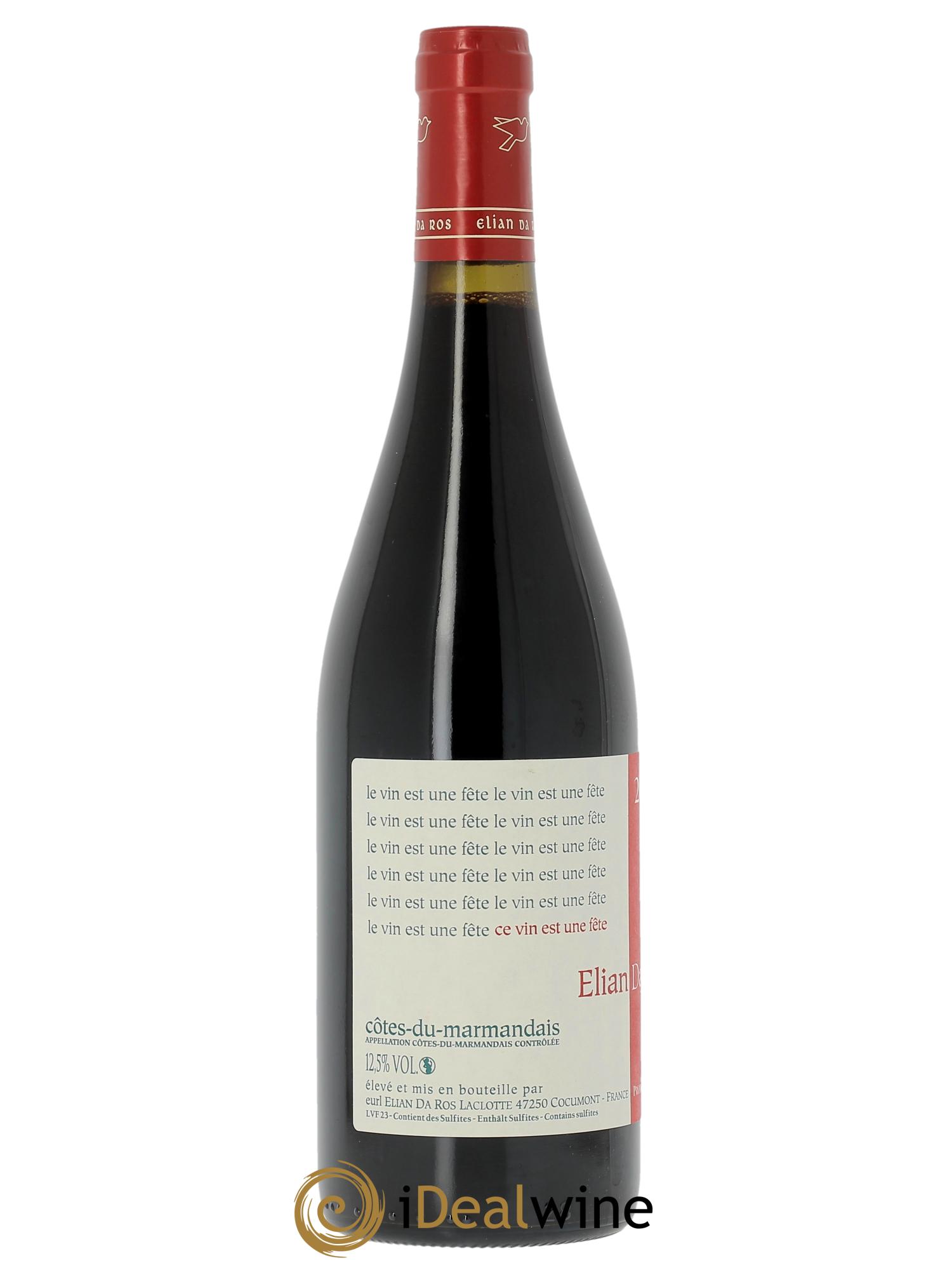 Côtes du Marmandais Le vin est une fête Elian Da Ros (Domaine)  2023 - Lot de 1 bouteille - 0