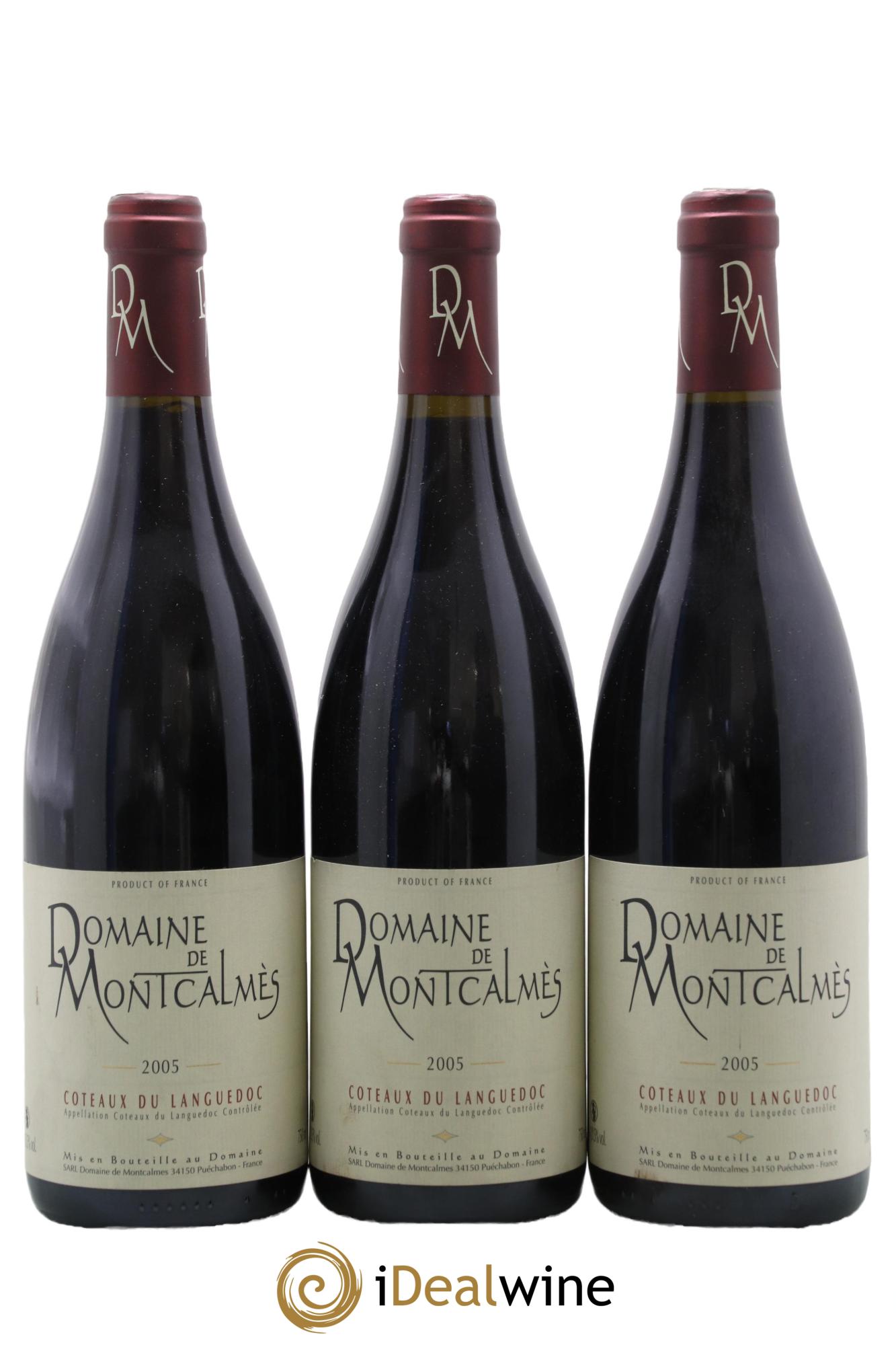 Coteaux du Languedoc Domaine de Montcalmès Frédéric Pourtalié 2005 - Lot de 3 bouteilles - 0