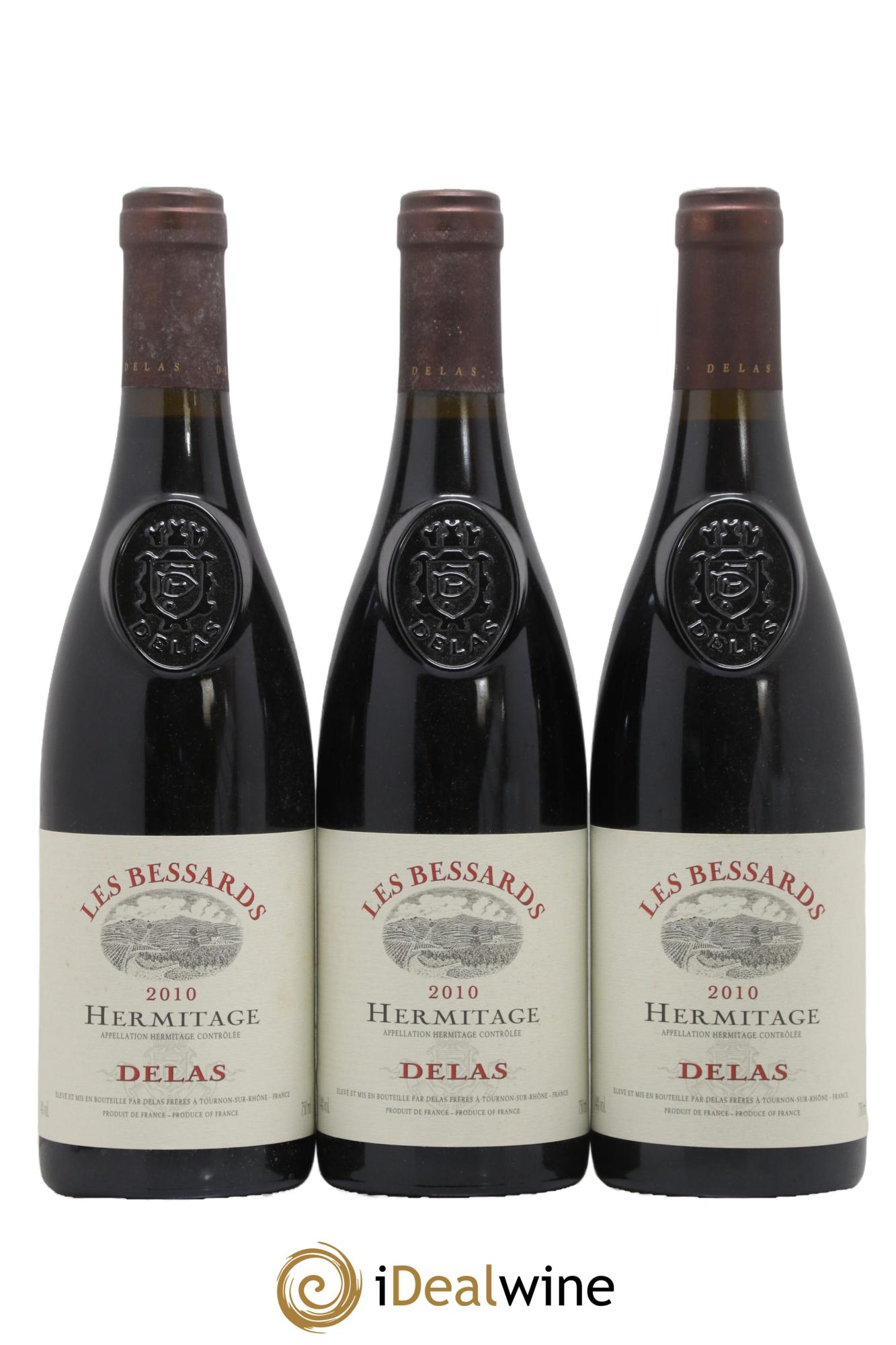 Hermitage Les Bessards Delas Frères 2010 - Posten von 3 Flaschen - 1