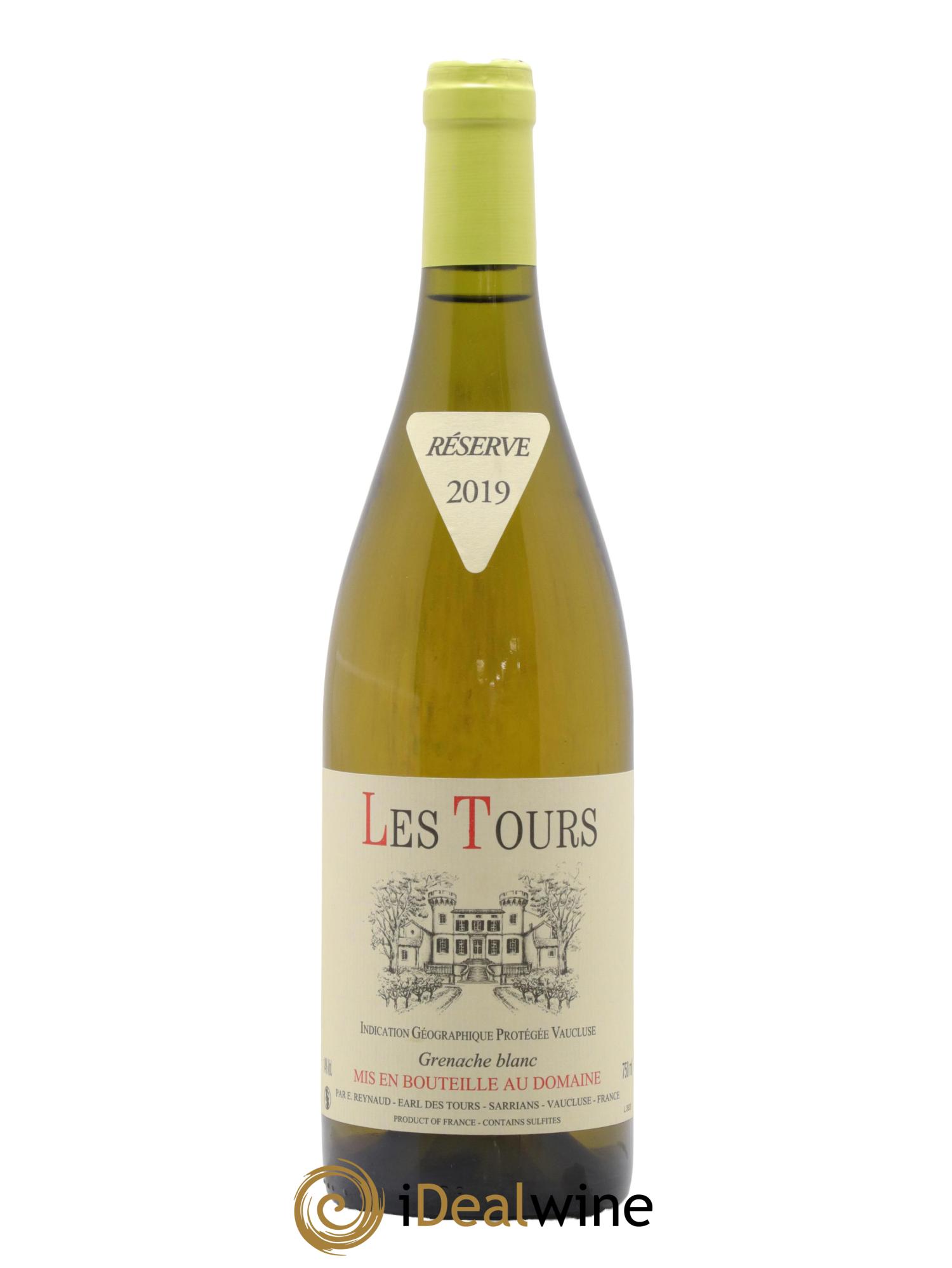 IGP Vaucluse (Vin de Pays de Vaucluse) Les Tours Grenache Blanc Emmanuel Reynaud 2019 - Lot de 1 bouteille - 0