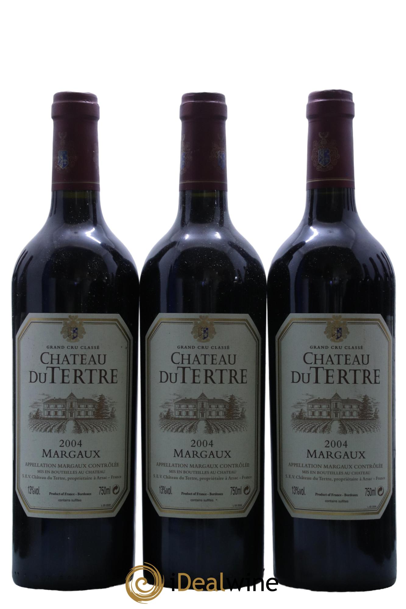 Château du Tertre 5ème Grand Cru Classé  2004 - Lotto di 12 bottiglie - 1