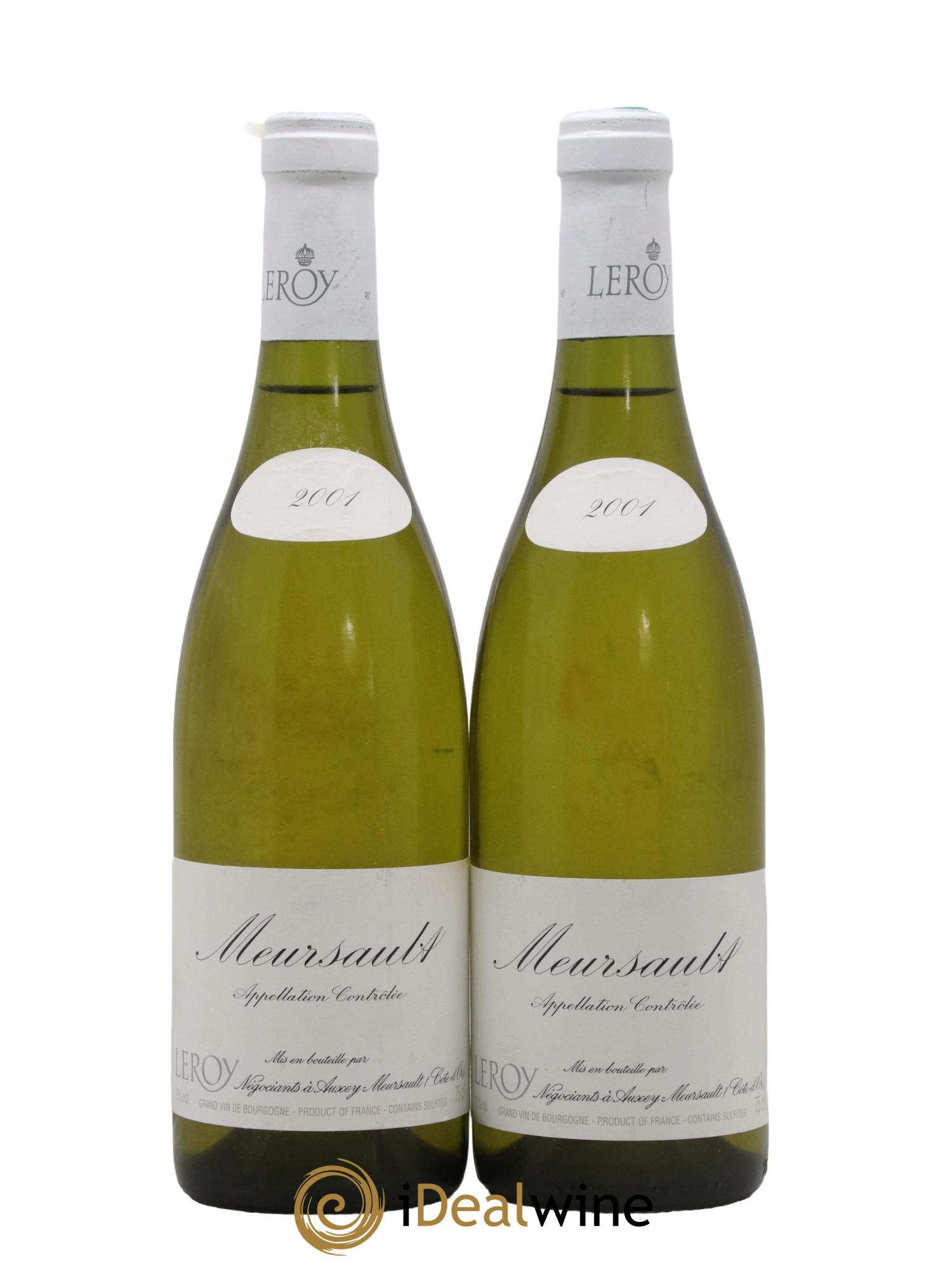 Meursault Leroy SA 2001 - Lot de 2 bouteilles - 0