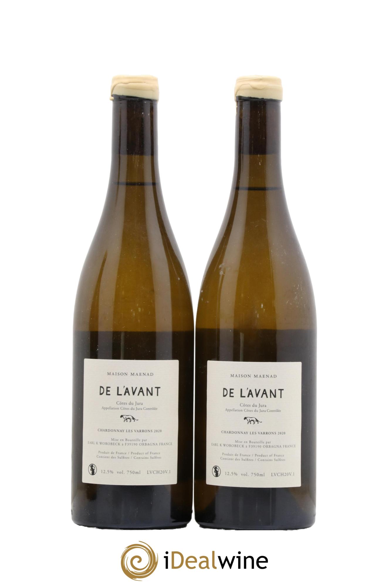 Côtes du Jura De l'Avant Les Varrons Katie Worobeck Maison Maenad 2020 - Lot of 2 bottles - 1