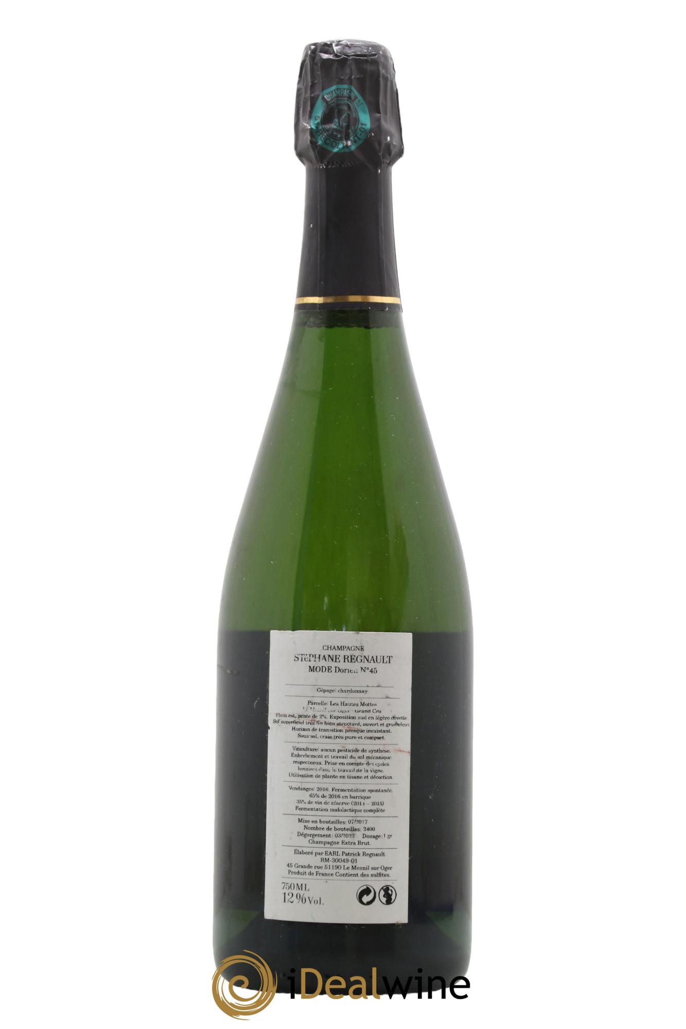 Champagne Grand Cru Dorien n 45 Stephane Regnault - Lotto di 1 bottiglia - 1