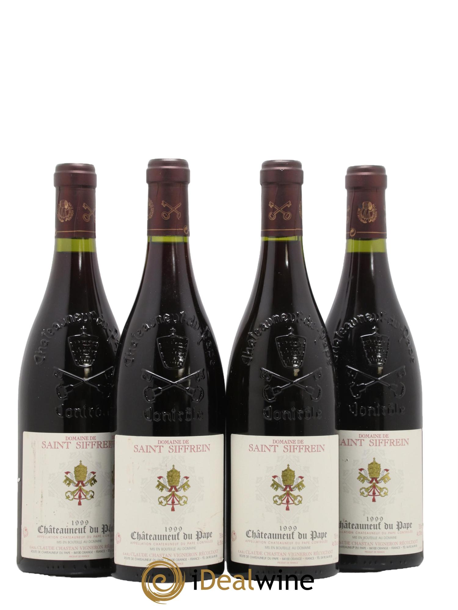 Châteauneuf-du-Pape Saint Siffrein 1999 - Lot of 4 bottles - 0