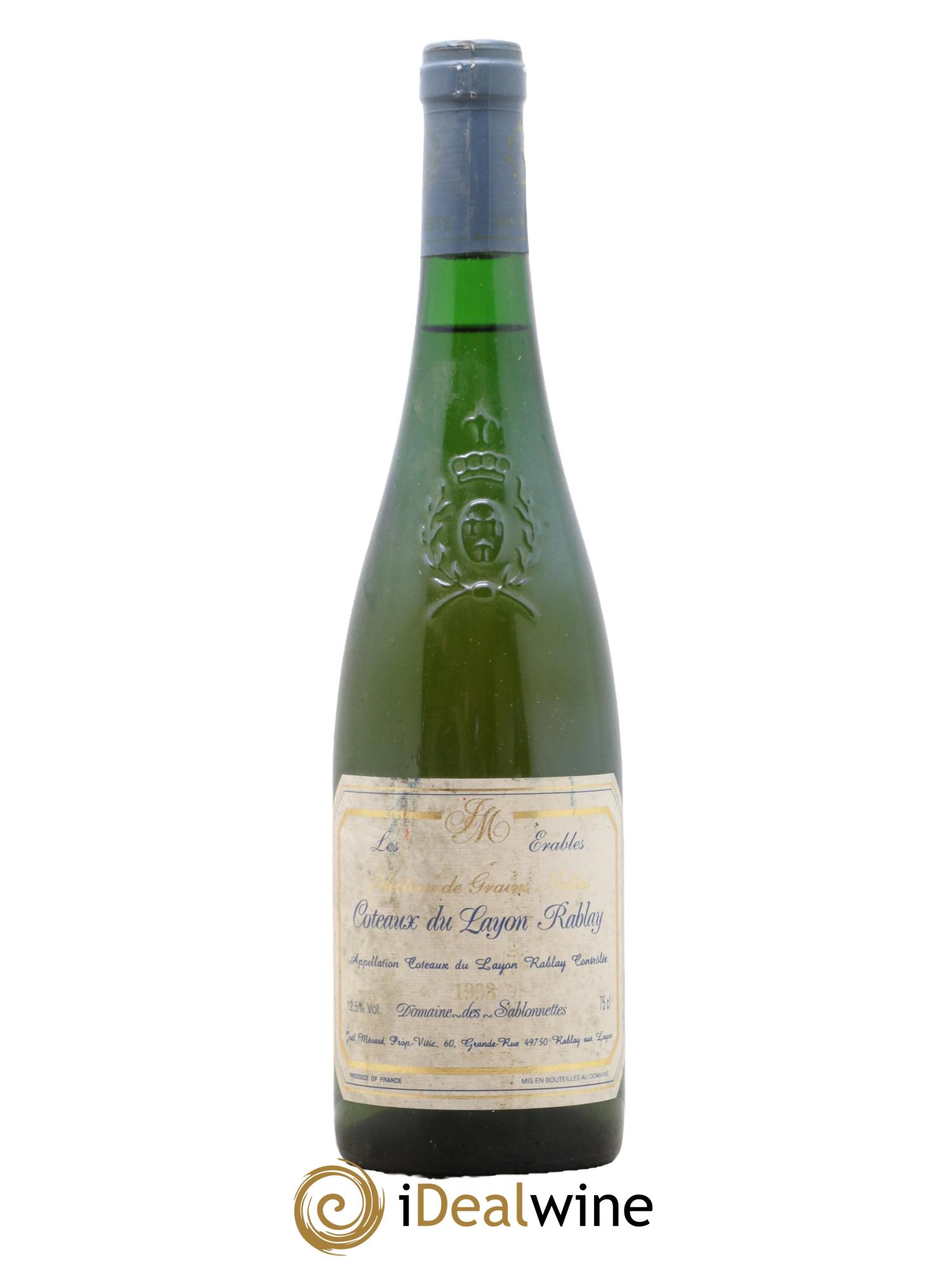 Coteaux du Layon Sélection De Grains Nobles Les Erables Les Sablonettes 1993 - Posten von 1 Flasche - 0