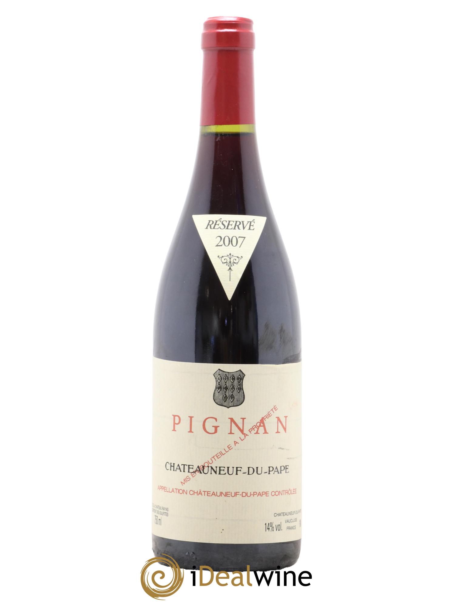 Châteauneuf-du-Pape Pignan Emmanuel Reynaud 2007 - Lot de 1 bouteille - 0