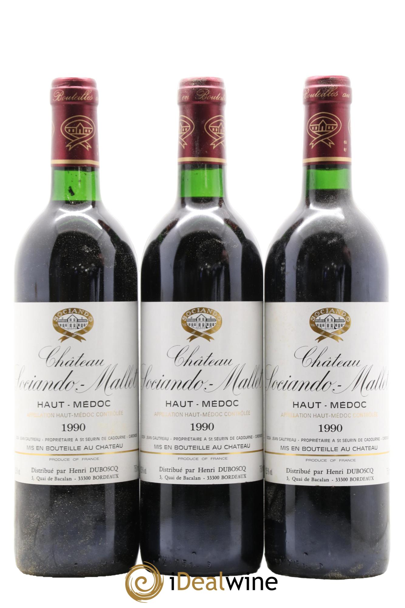 Château Sociando Mallet 1990 - Posten von 12 Flaschen - 4