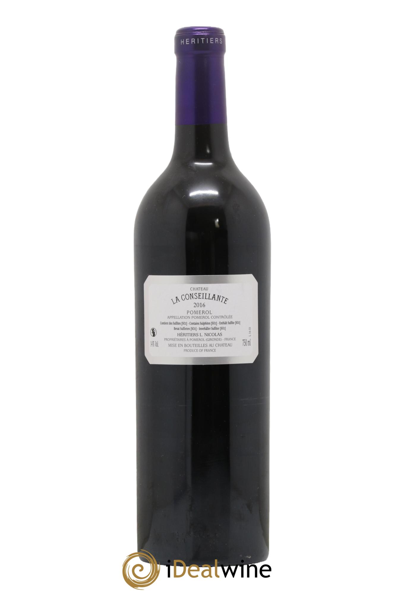 Château la Conseillante 2016 - Lot de 1 bouteille - 1