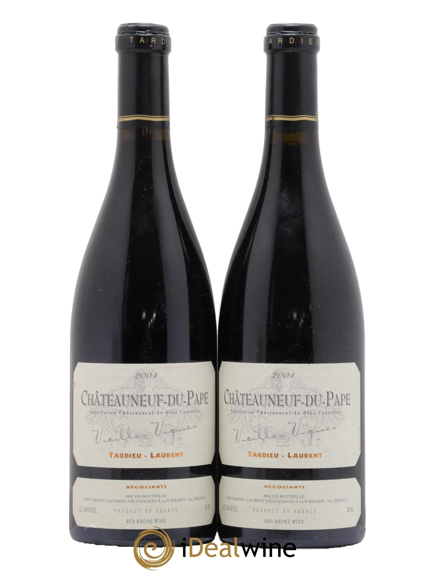 Châteauneuf-du-Pape Tardieu-Laurent Vieilles vignes Famille Tardieu 2004 - Lot de 2 bouteilles - 0