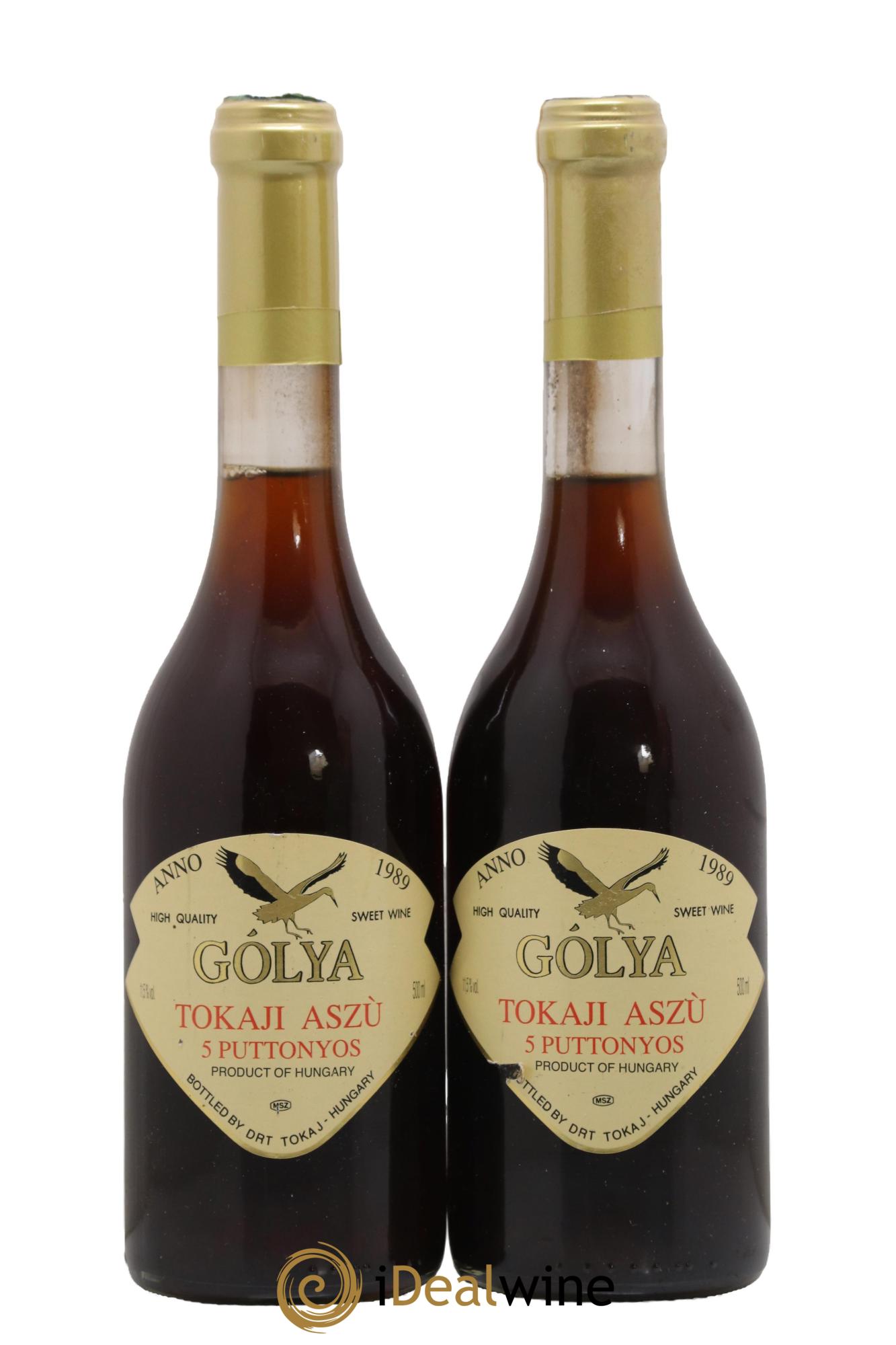 Tokaji Aszu 5 Puttonyos Golya 1989 - Lot de 2 format 50cls - 0